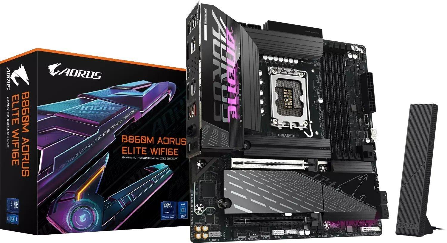 Mātesplate Gigabyte B860M Aorus Elite WiFi6E