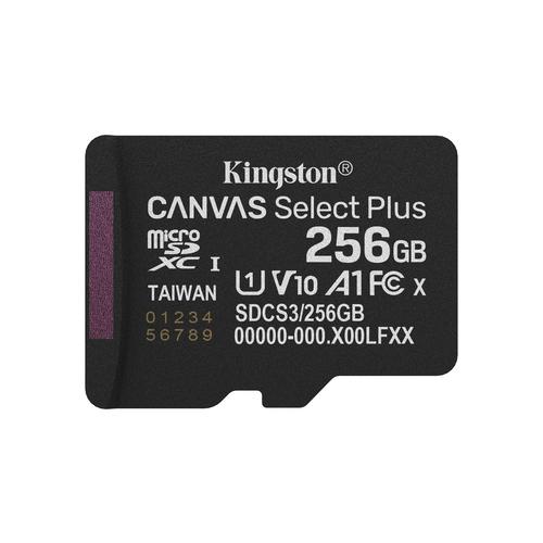 KINGSTON MicroSD atmiņas karte 256GB Canvas