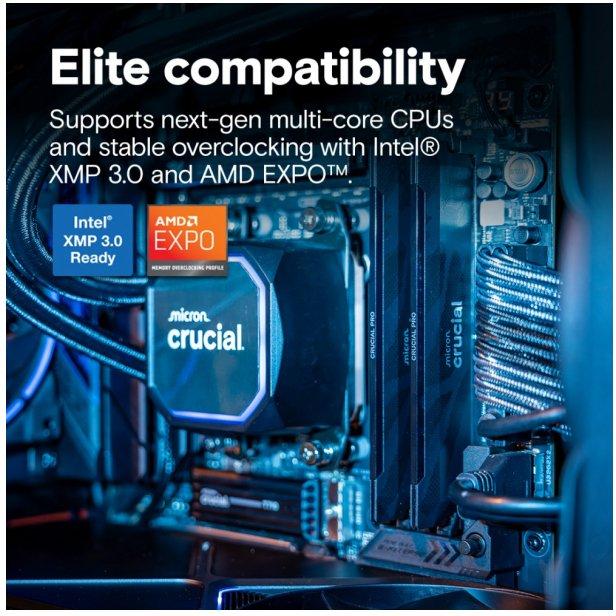 CRUCIAL Pamięć DDR5 Pro OC 32/6400(2*16GB)