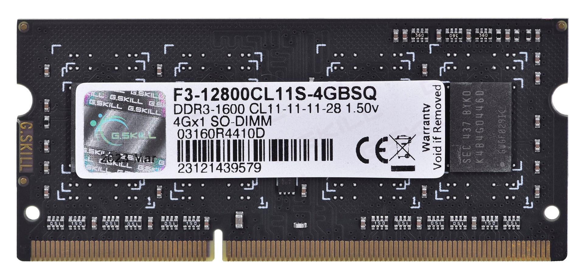 SO DDR3 4GB PC 1600 CL11