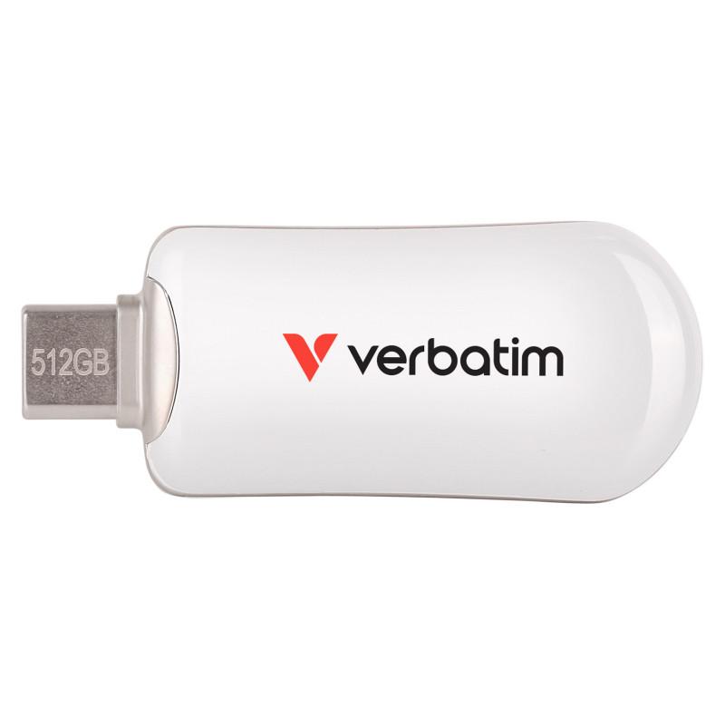 Pendrive Verbatim Plectra 512GB USB-C White