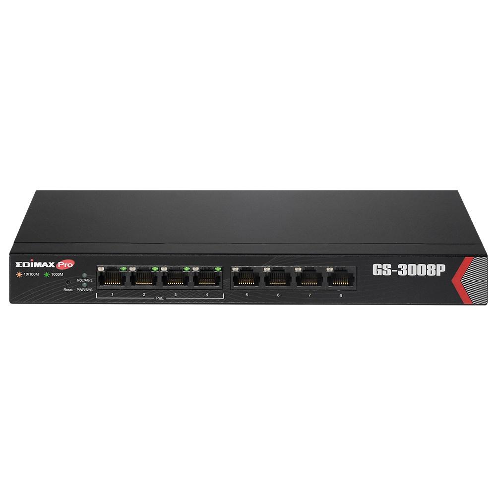 EDIMAX Switch 8x FE GS-3008P (4xPOE