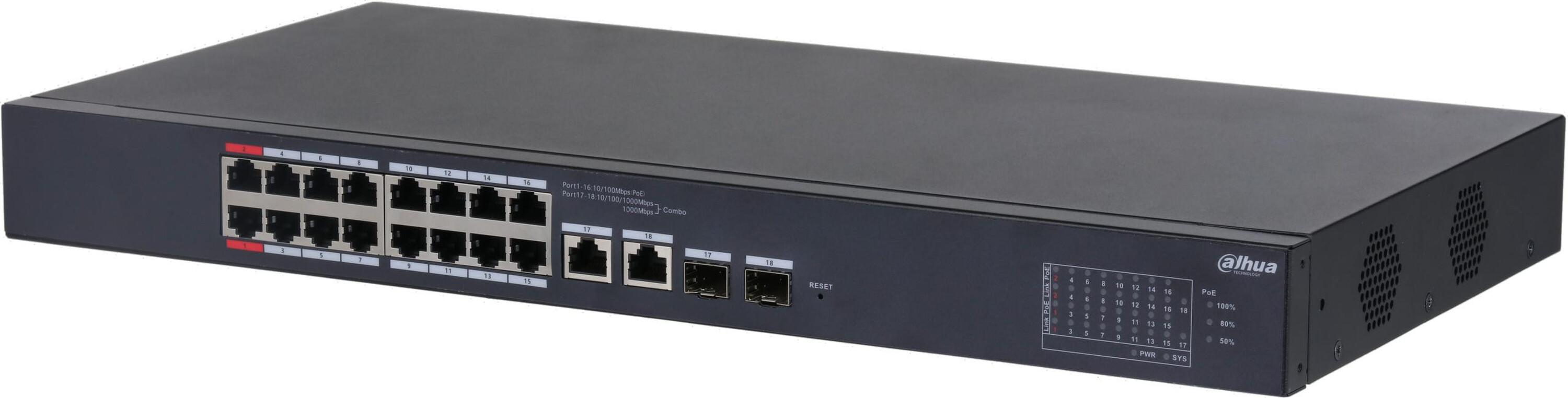 Switch Dahua Technology SWITCH POE CS4218-16ET-240
