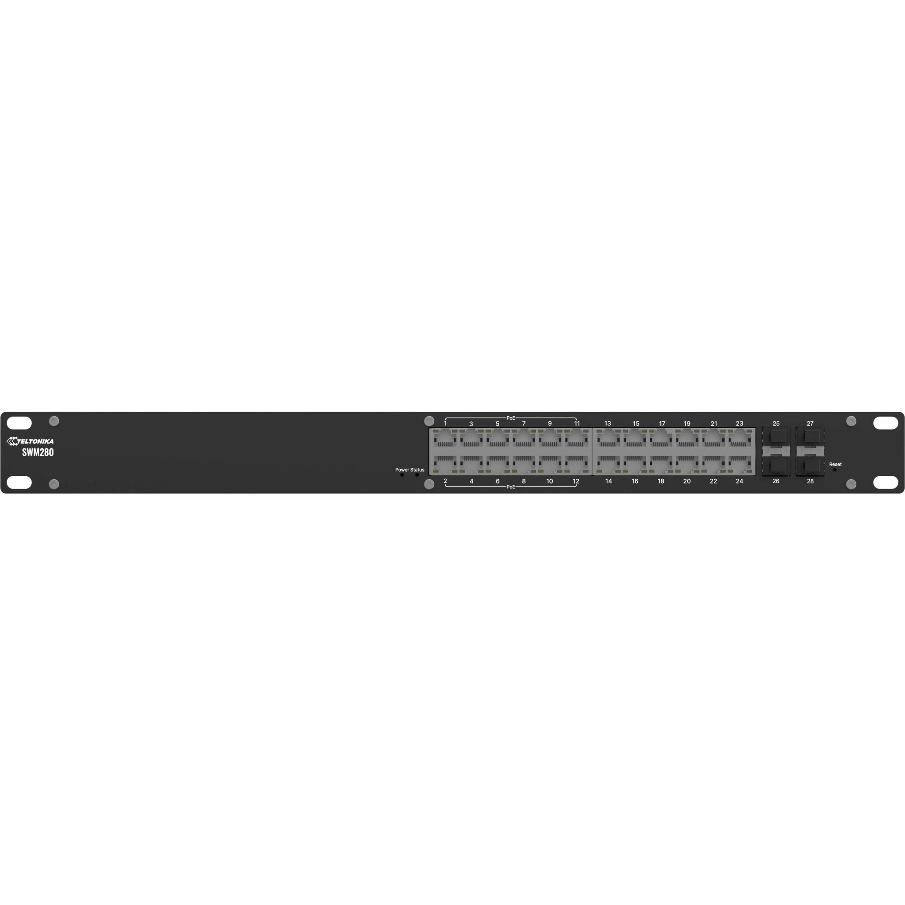 Teltonika SWM280 L2+ rack switch, 24xGbE