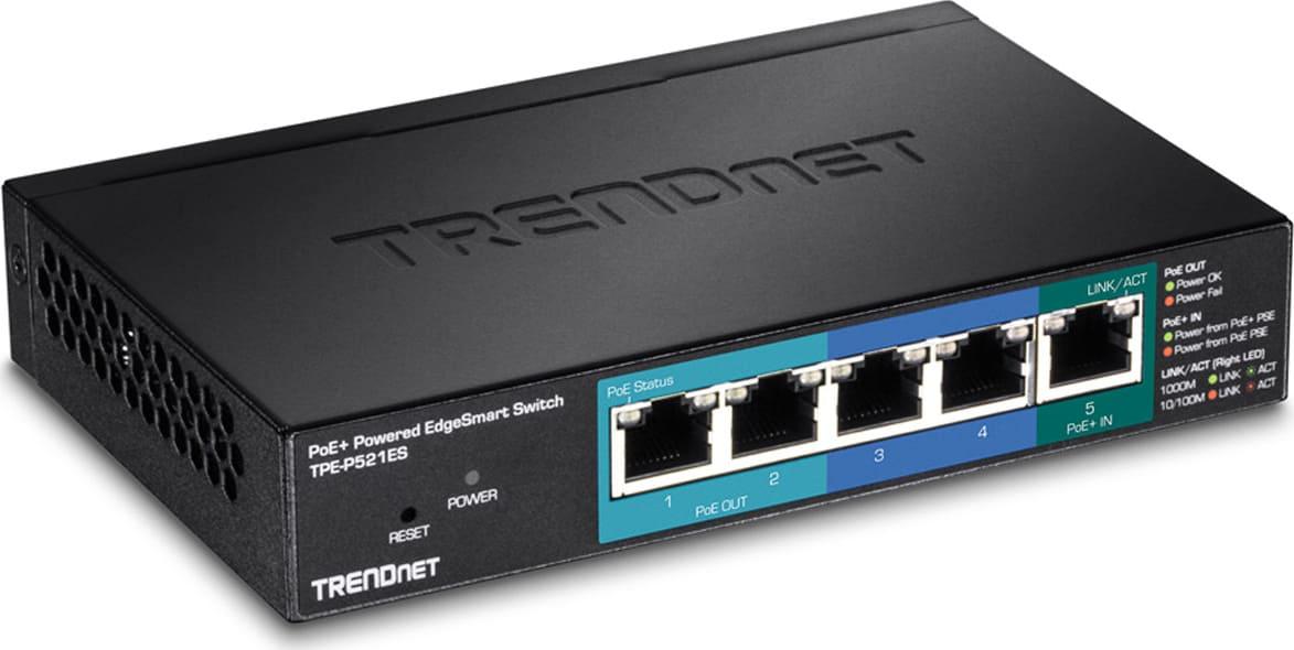 TRENDnet Switch 5-Port Gbit EdgeSmart PoE+