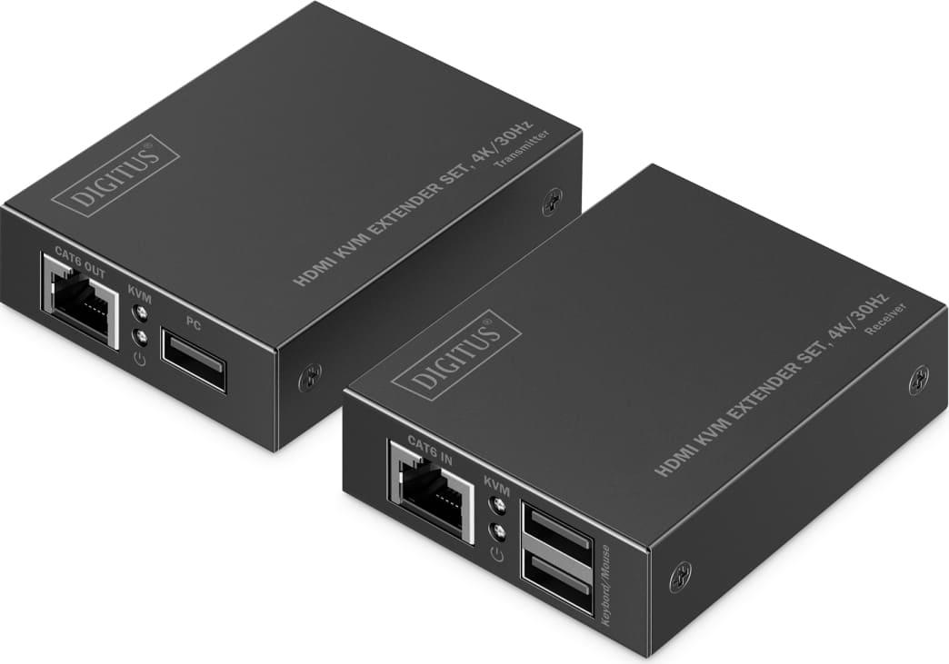 DIGITUS HDMI KVM Extender 4K/30Hz Black