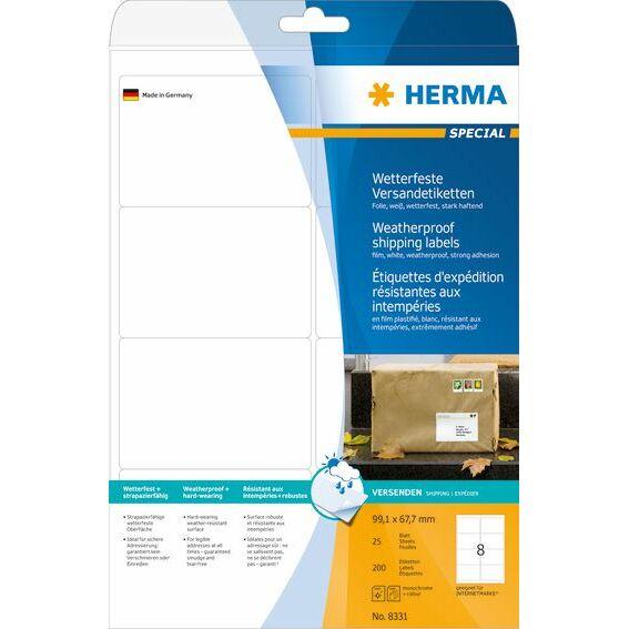 HERMA Adreses uzlīmes A4 white 99