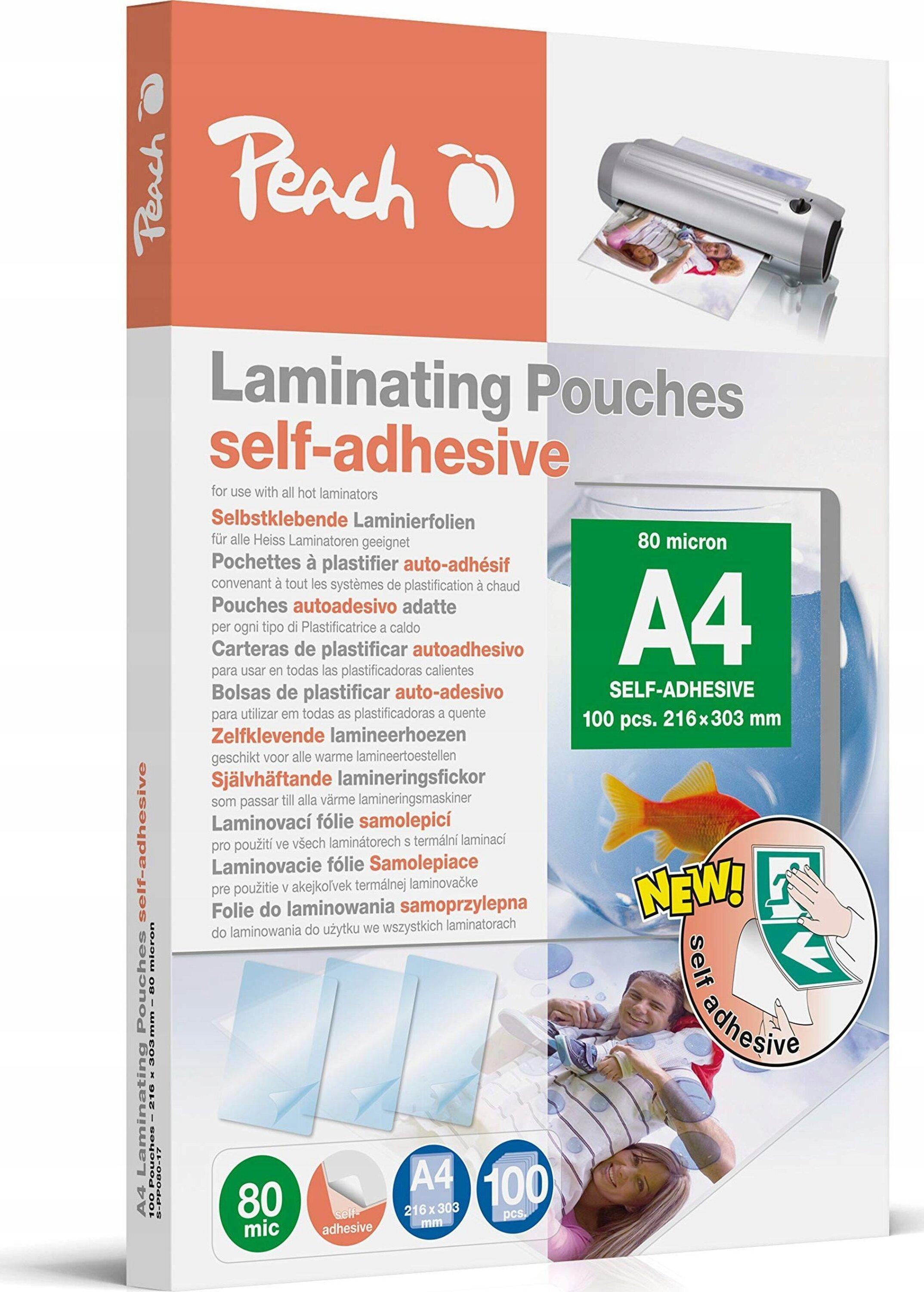 PEACH Persiku krāsas laminēšanas plēves A4