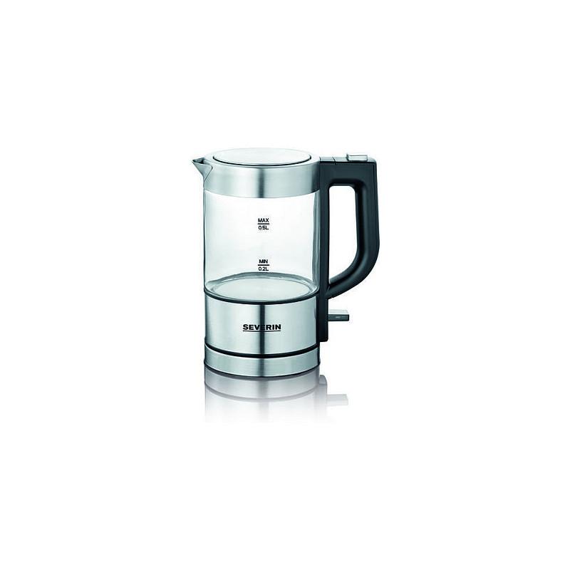 Severin Mini Glas-Wasserkocher WK 3472 (edelstahl/Black