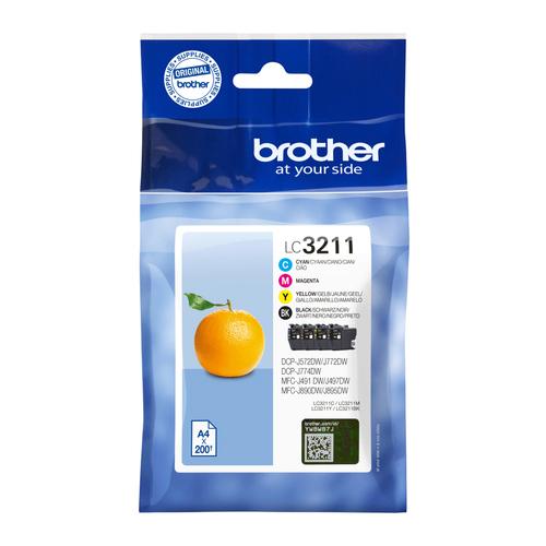 Tintes komplekts Brother LC-3211VAL