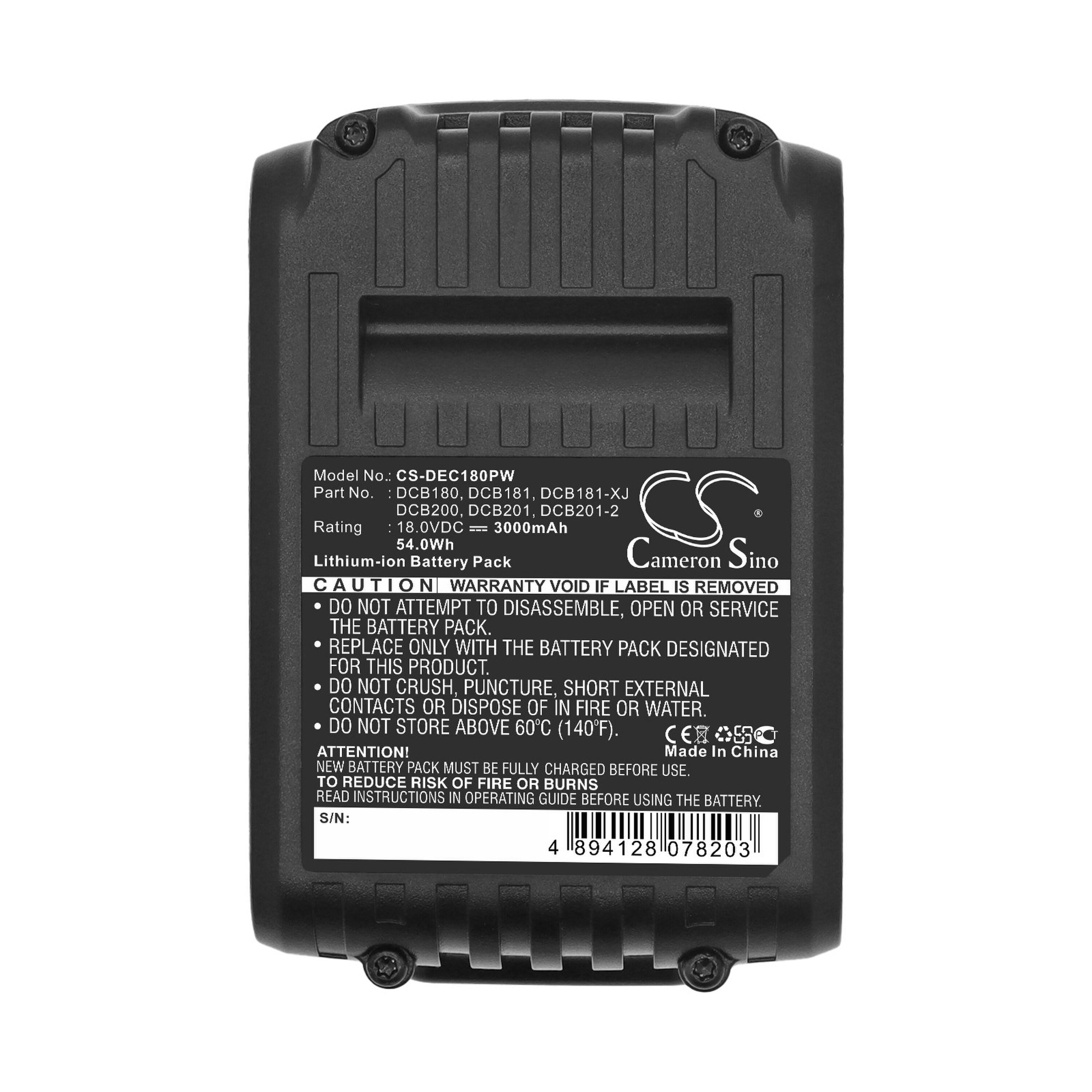 Cameron Sino 3000 mAh for DeWalt