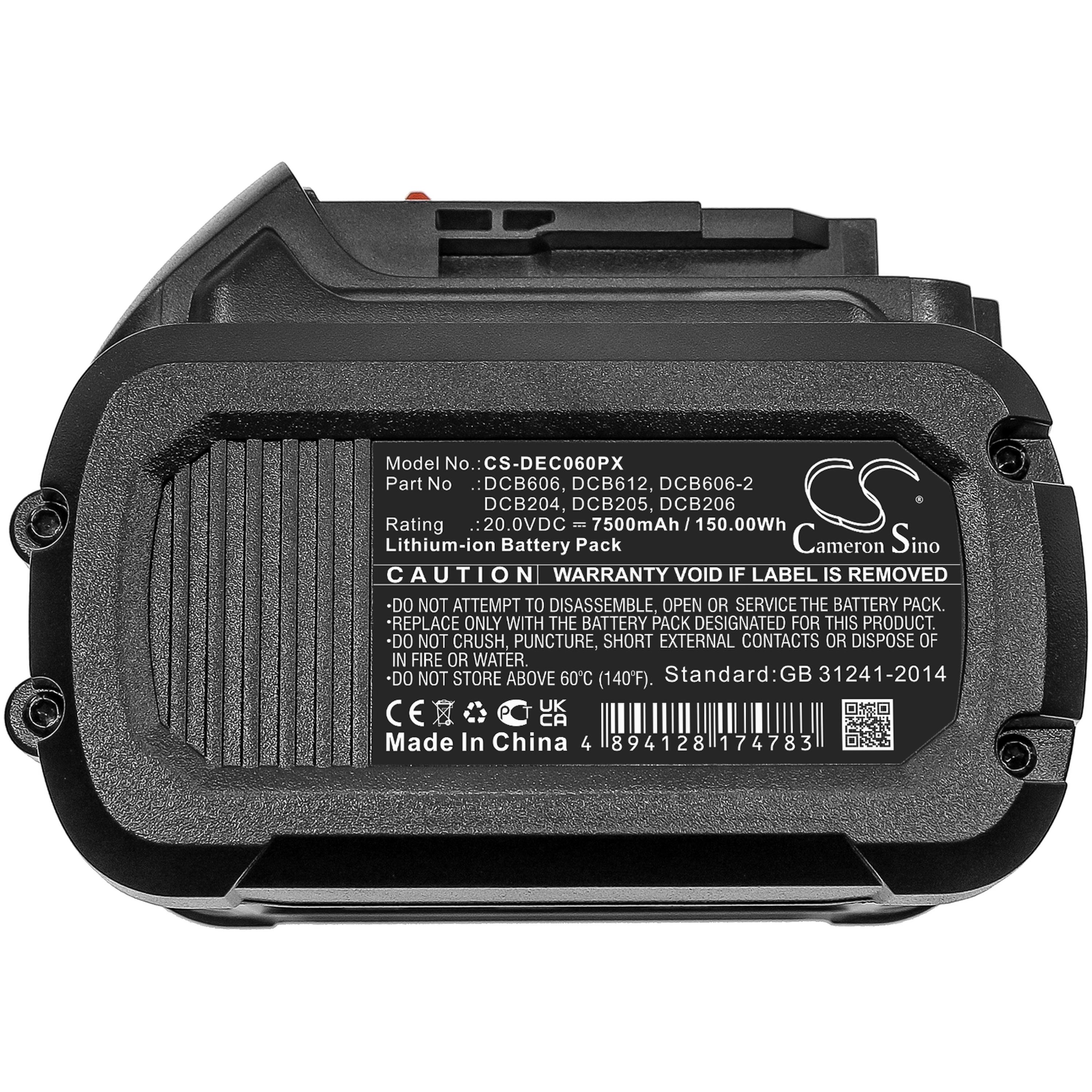 Cameron Sino 7500 mAh for DeWalt