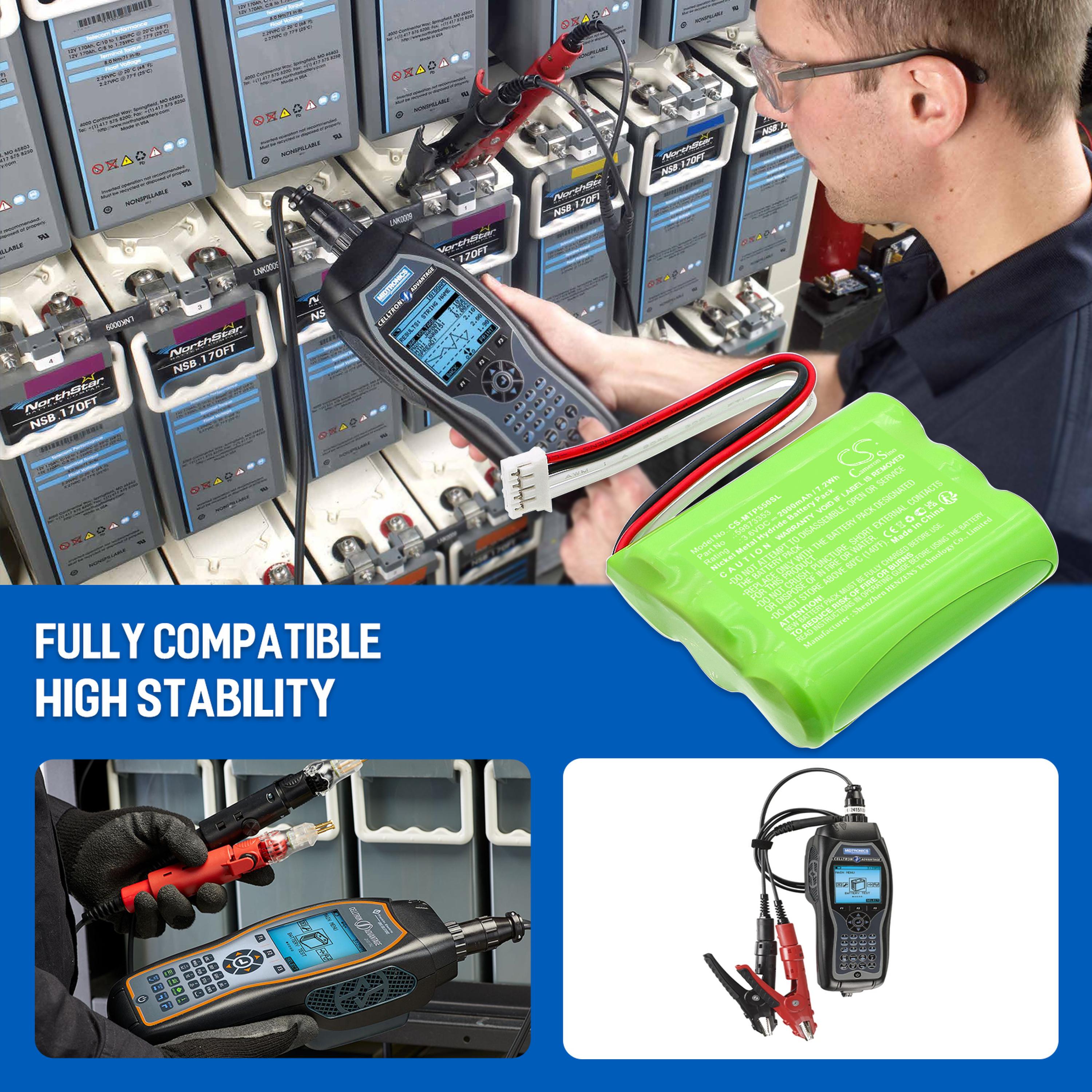 Cameron Sino Replacement Battery for Midtronics