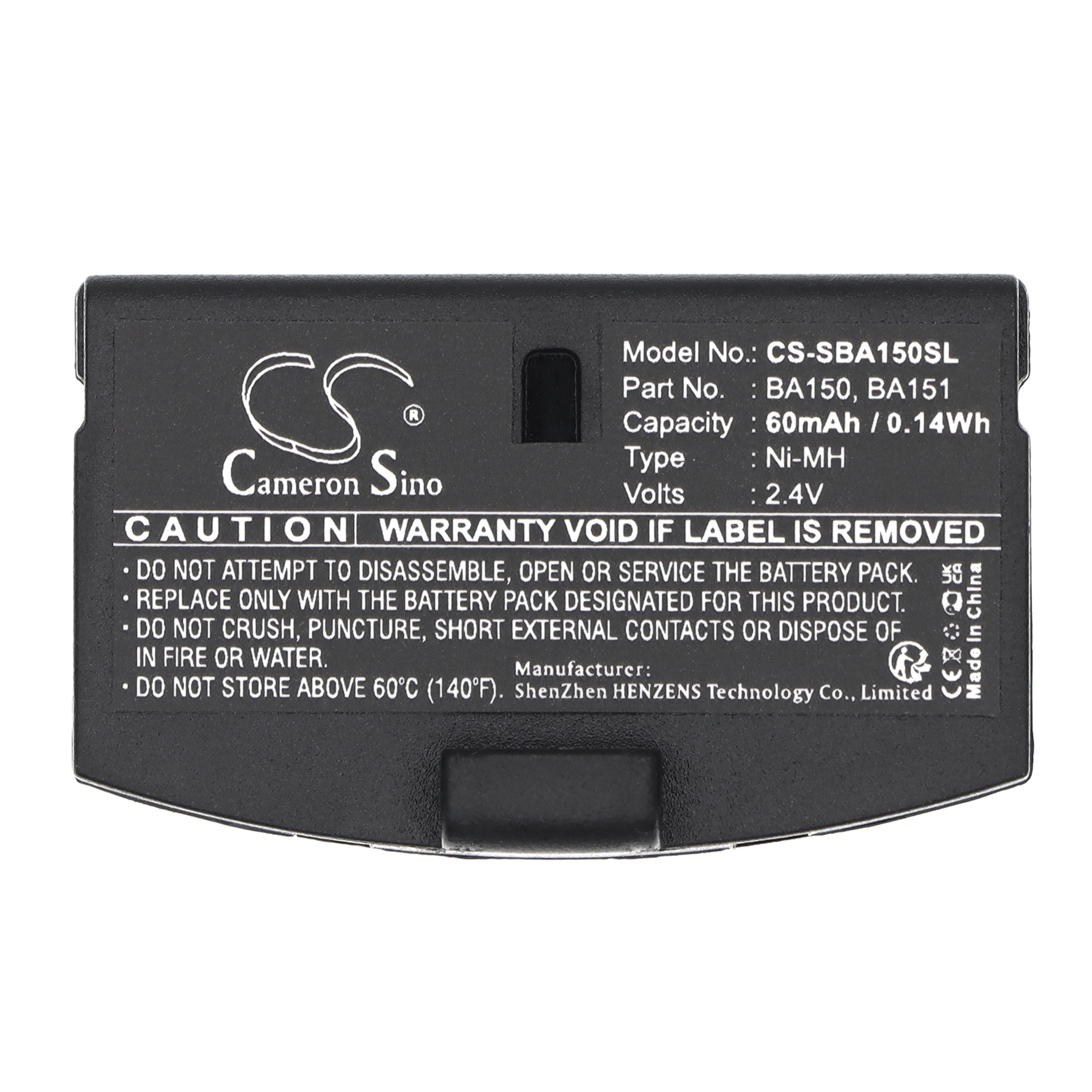 Cameron Sino 60 mAh for Sennheiser