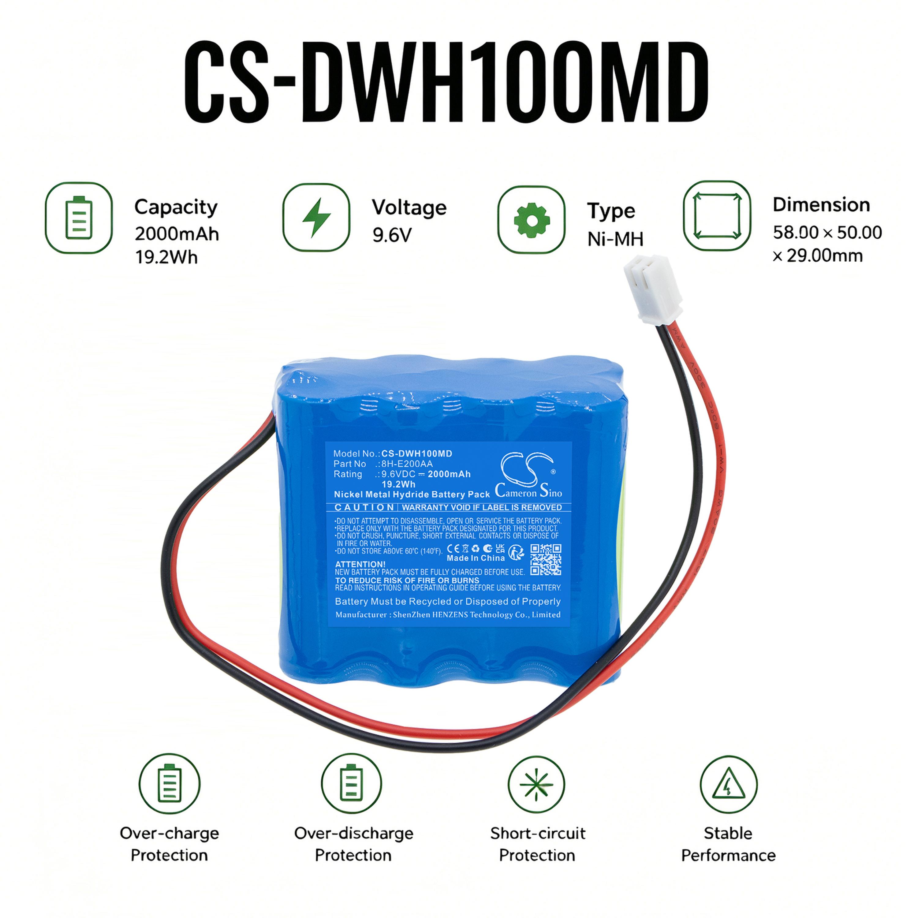Cameron Sino 2000mAh Replacement Battery for