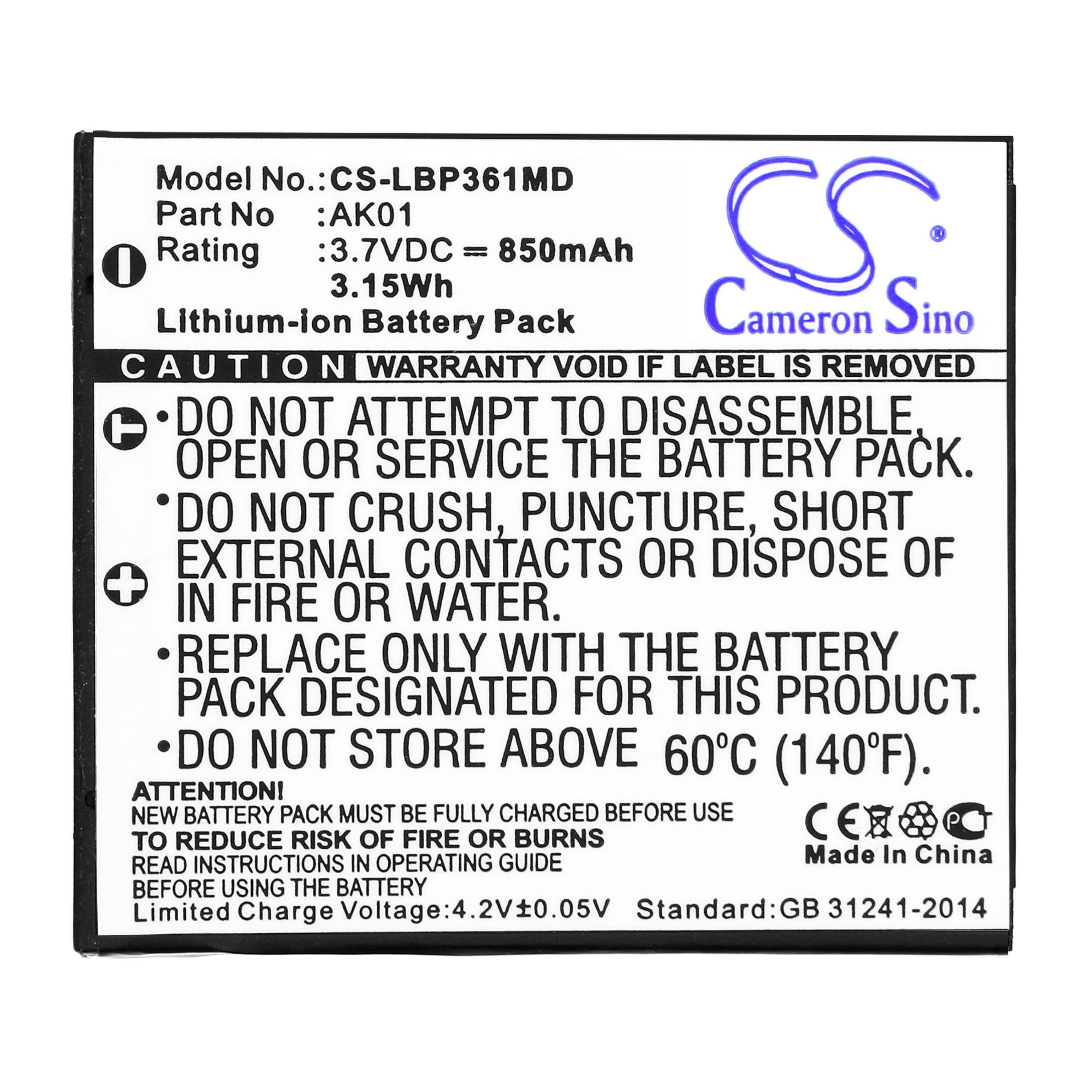 Cameron Sino 850 mAh for Labnet