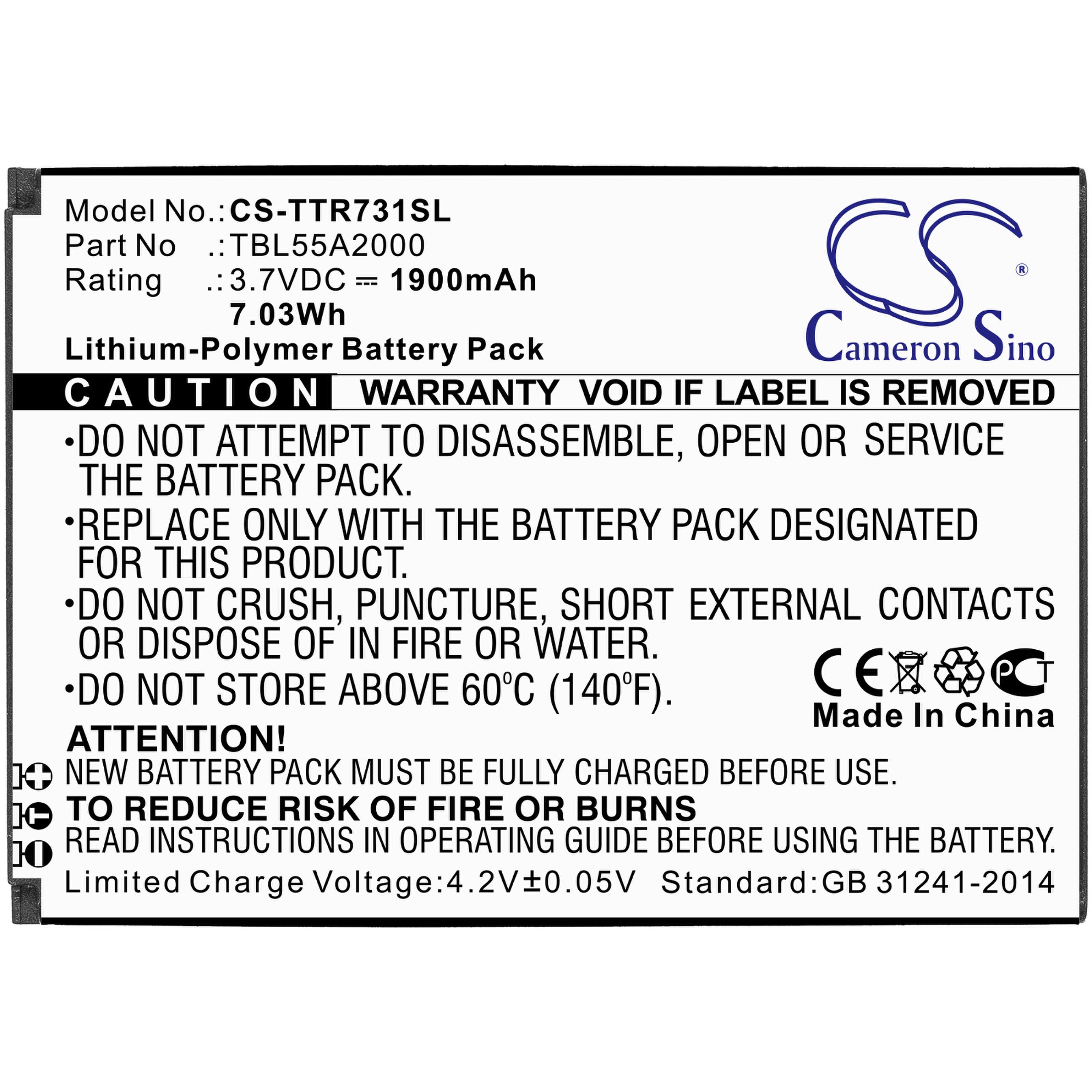 Cameron Sino 1900 mAh for TP-Link
