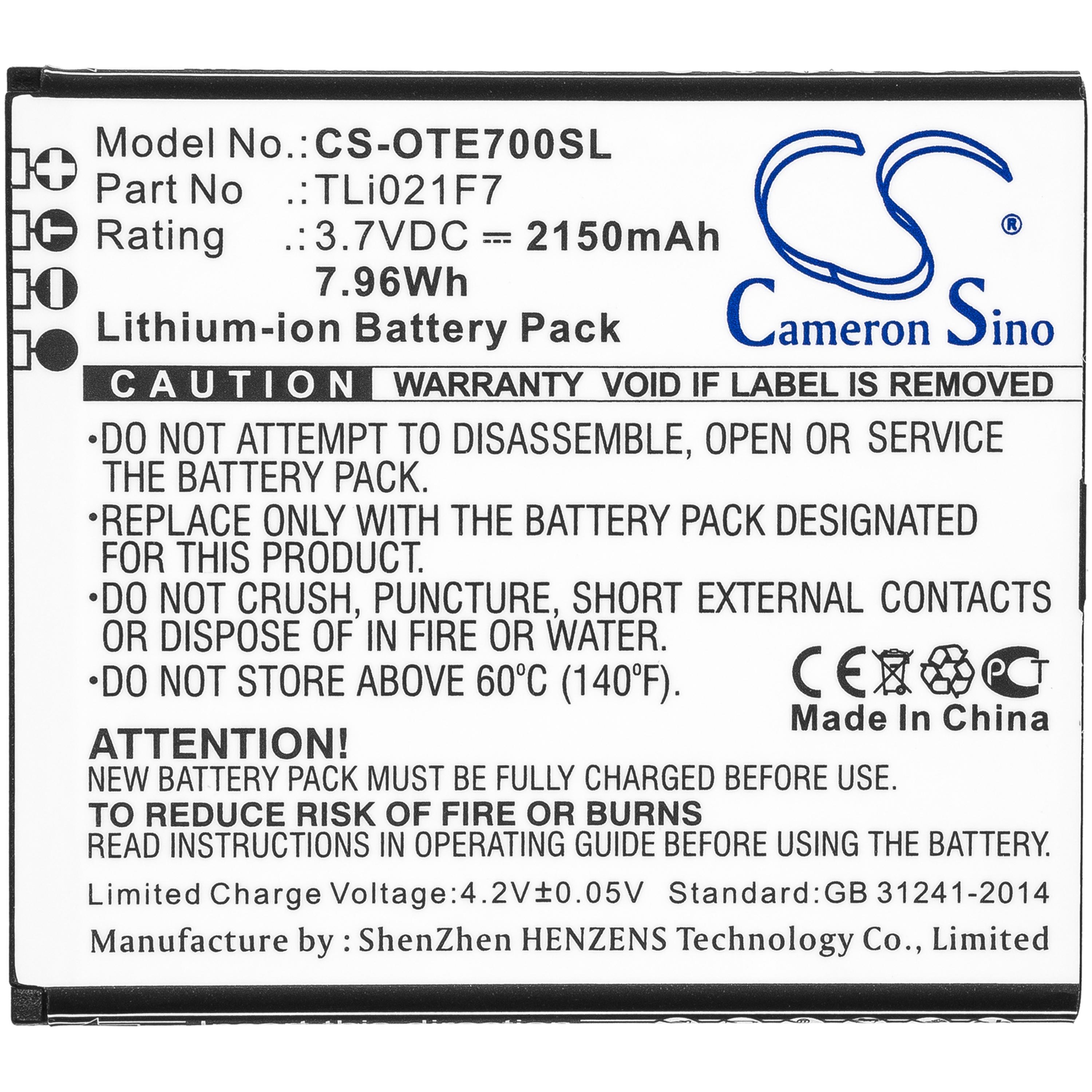 Cameron Sino 2150 mAh for Alcatel