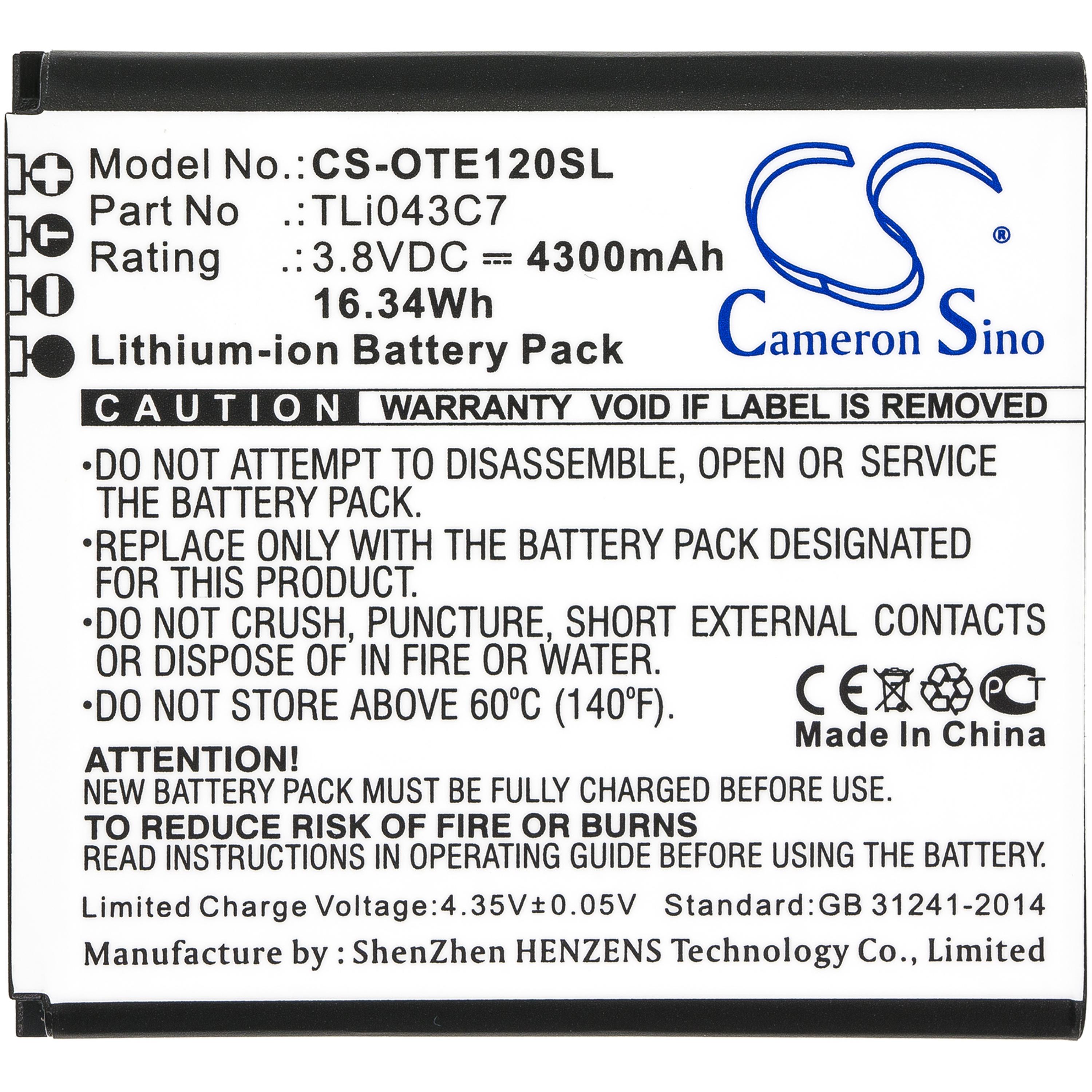 Cameron Sino 4300 mAh for Alcatel