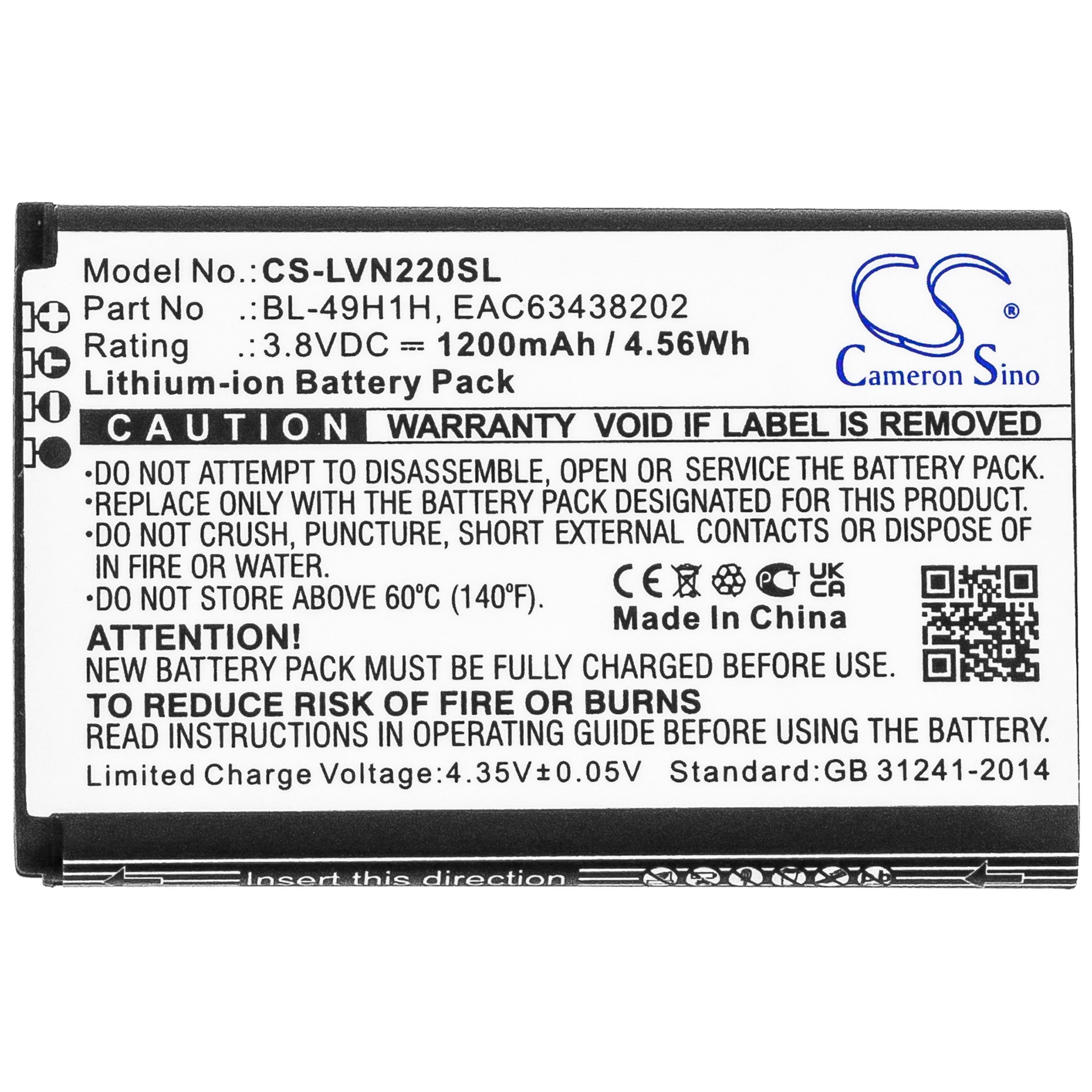 Cameron Sino 1200 mAh for LG