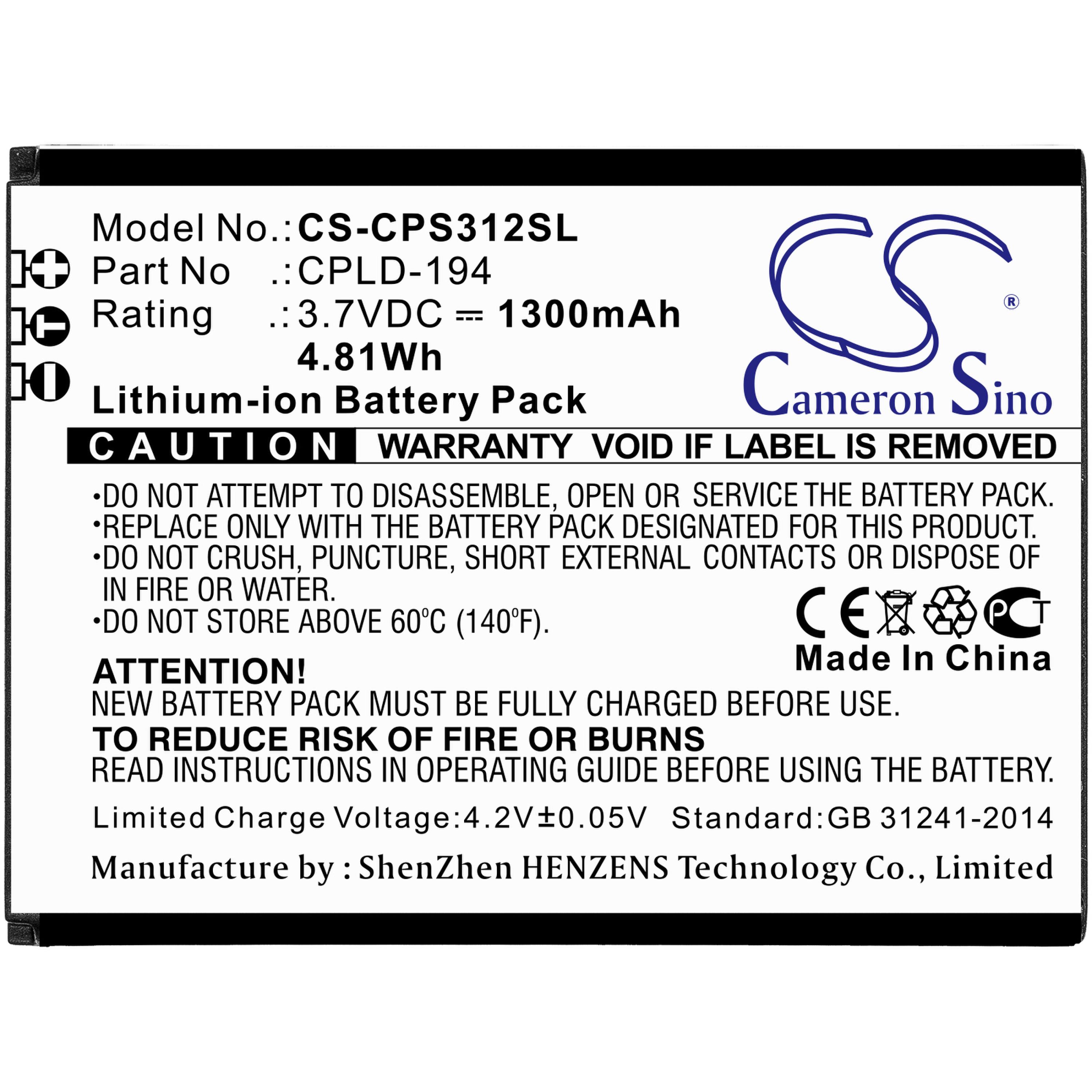 Cameron Sino 1300mAh Replacement Battery for