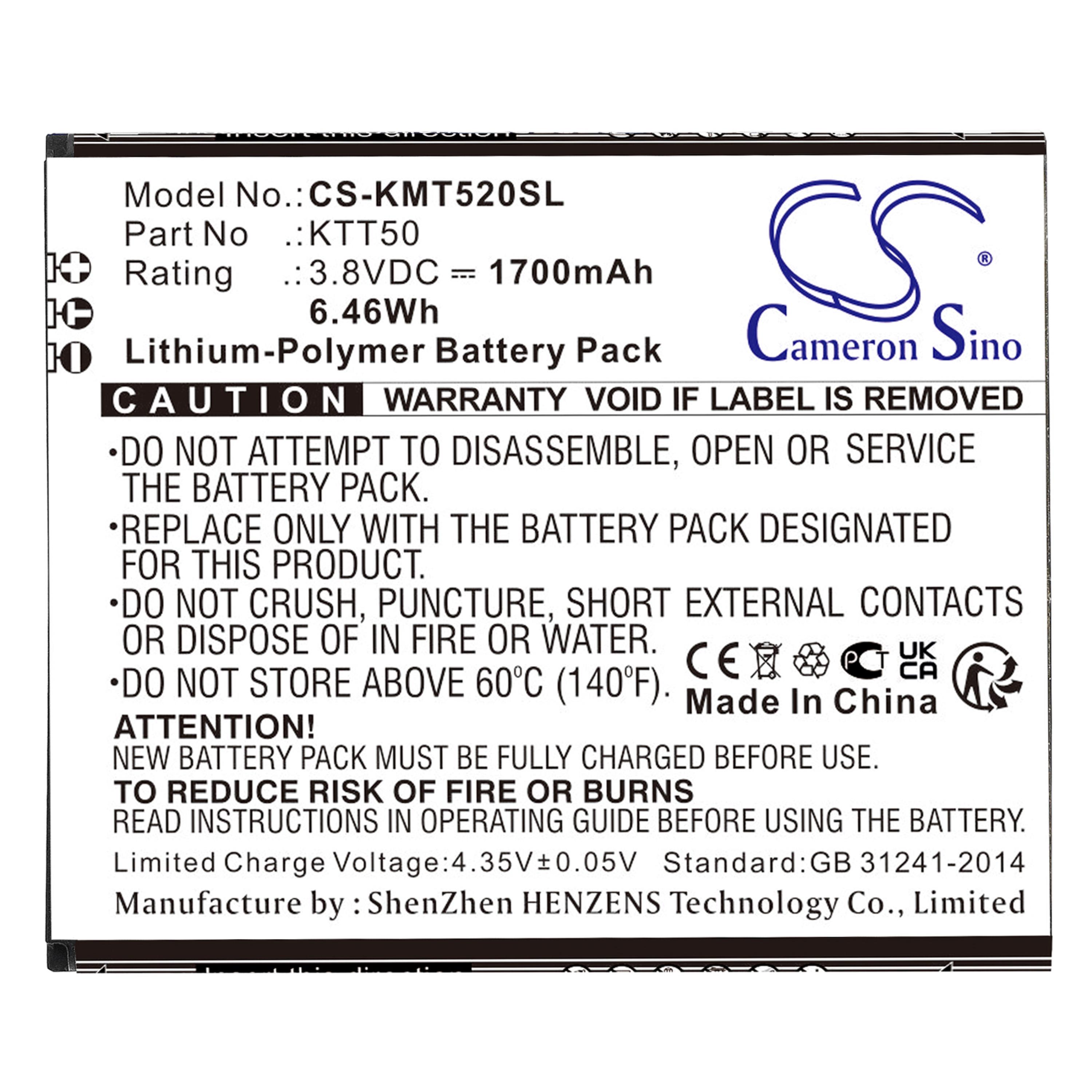 Cameron Sino 1700 mAh for KAZAM