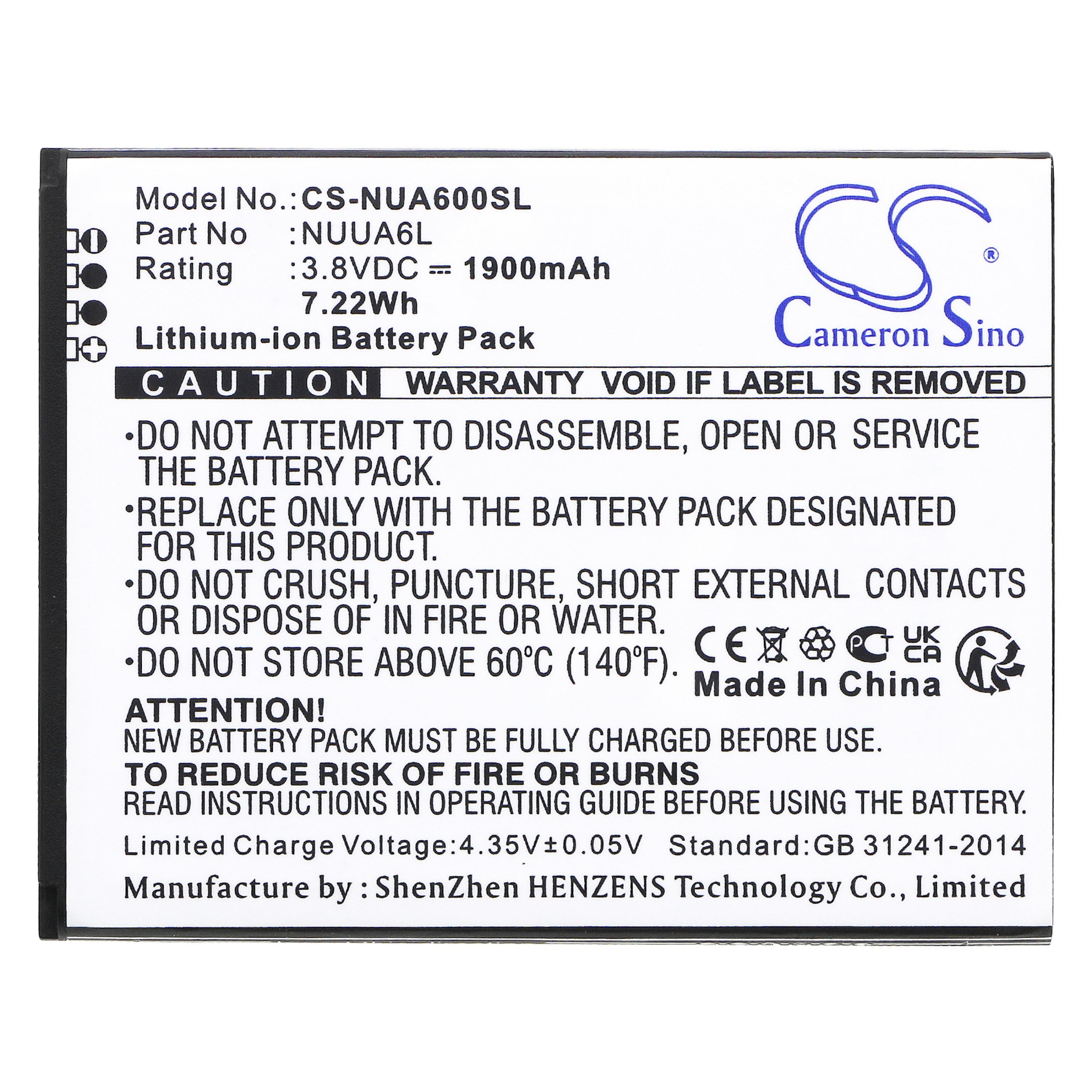 Cameron Sino 1900 mAh for NUU