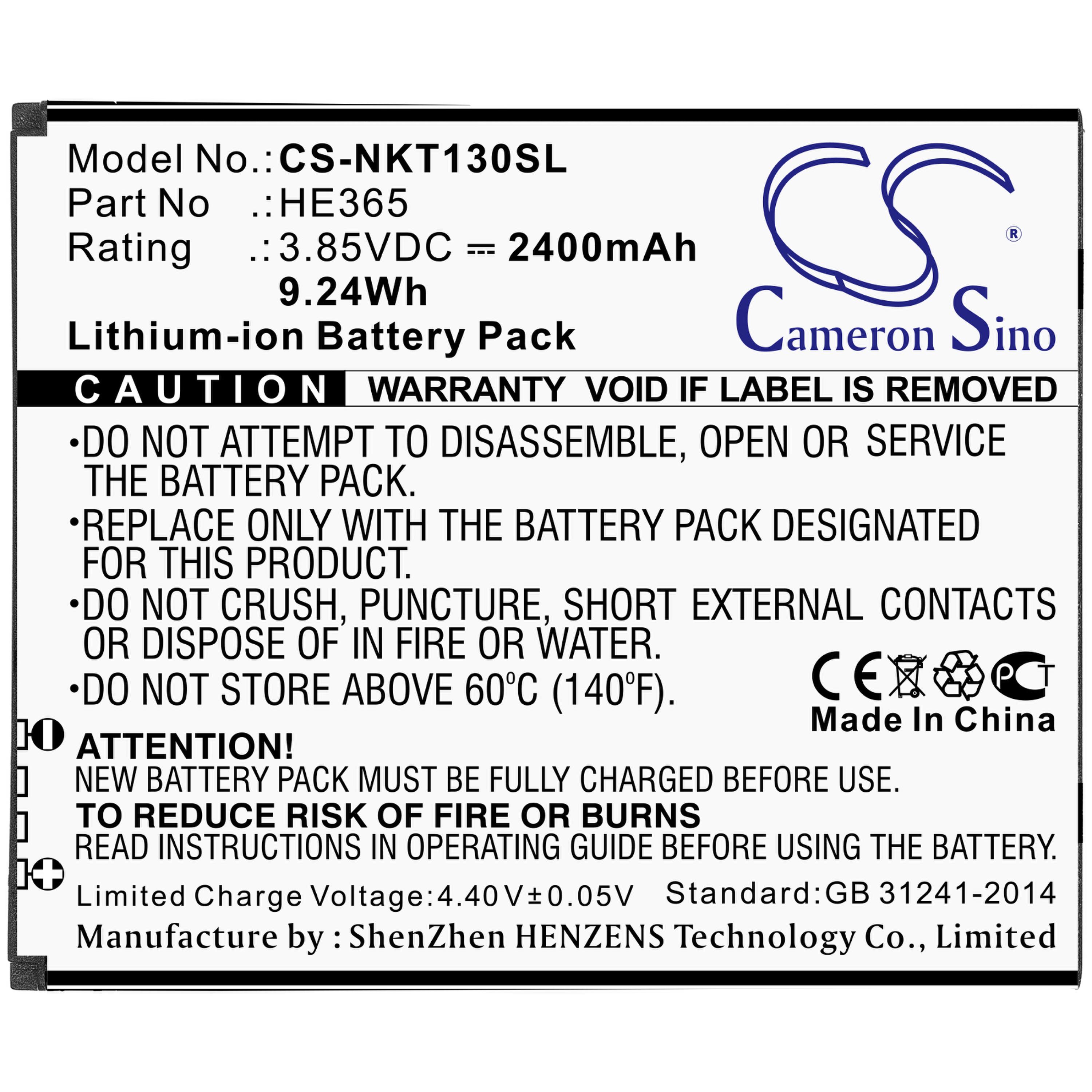 Cameron Sino 2400 mAh for Nokia