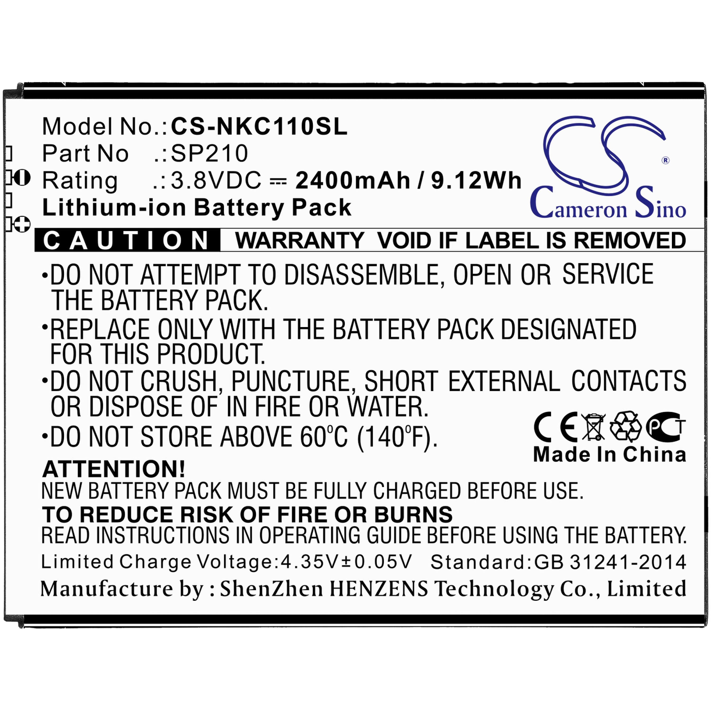 Cameron Sino 2400 mAh for Nokia
