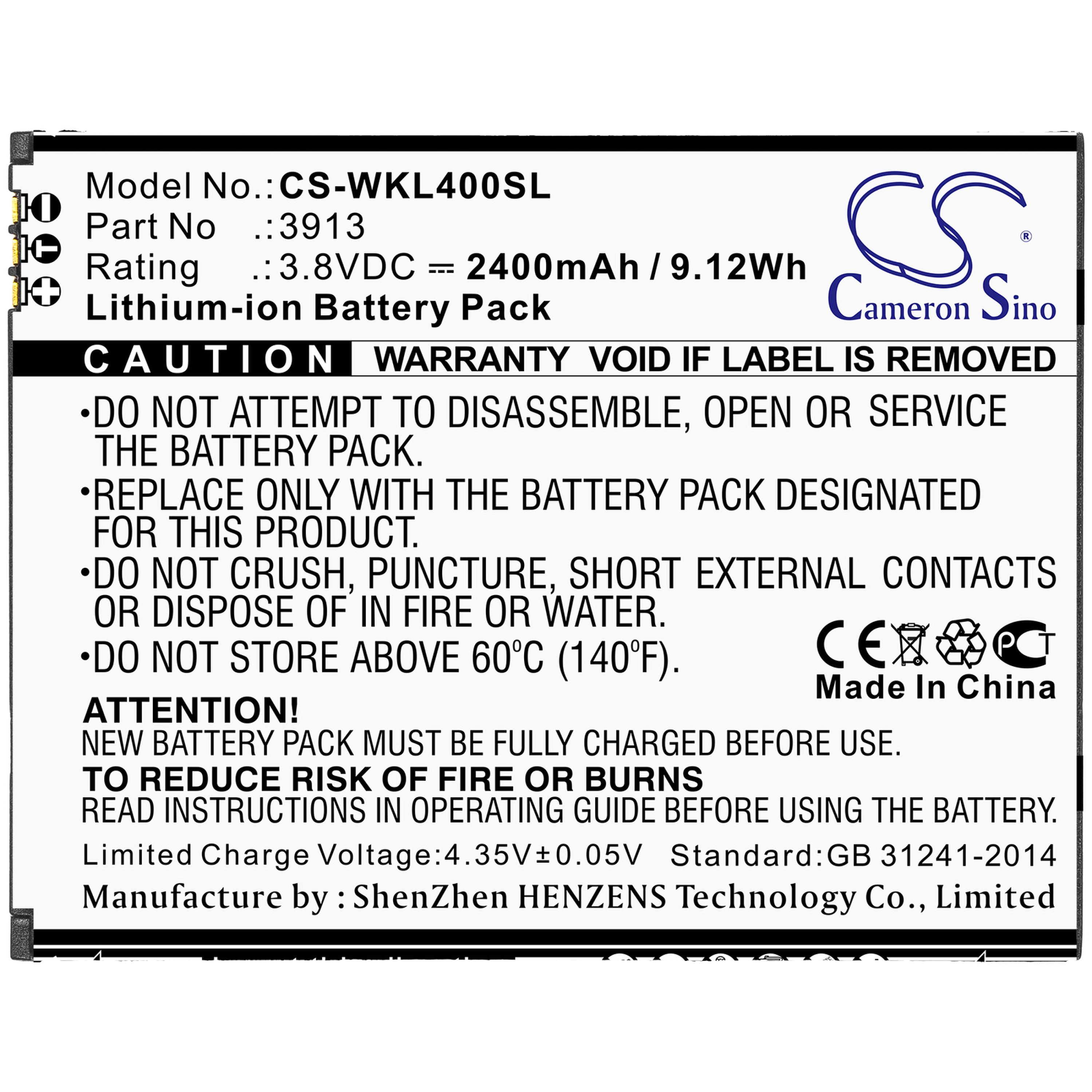 Cameron Sino 2400 mAh for Wiko
