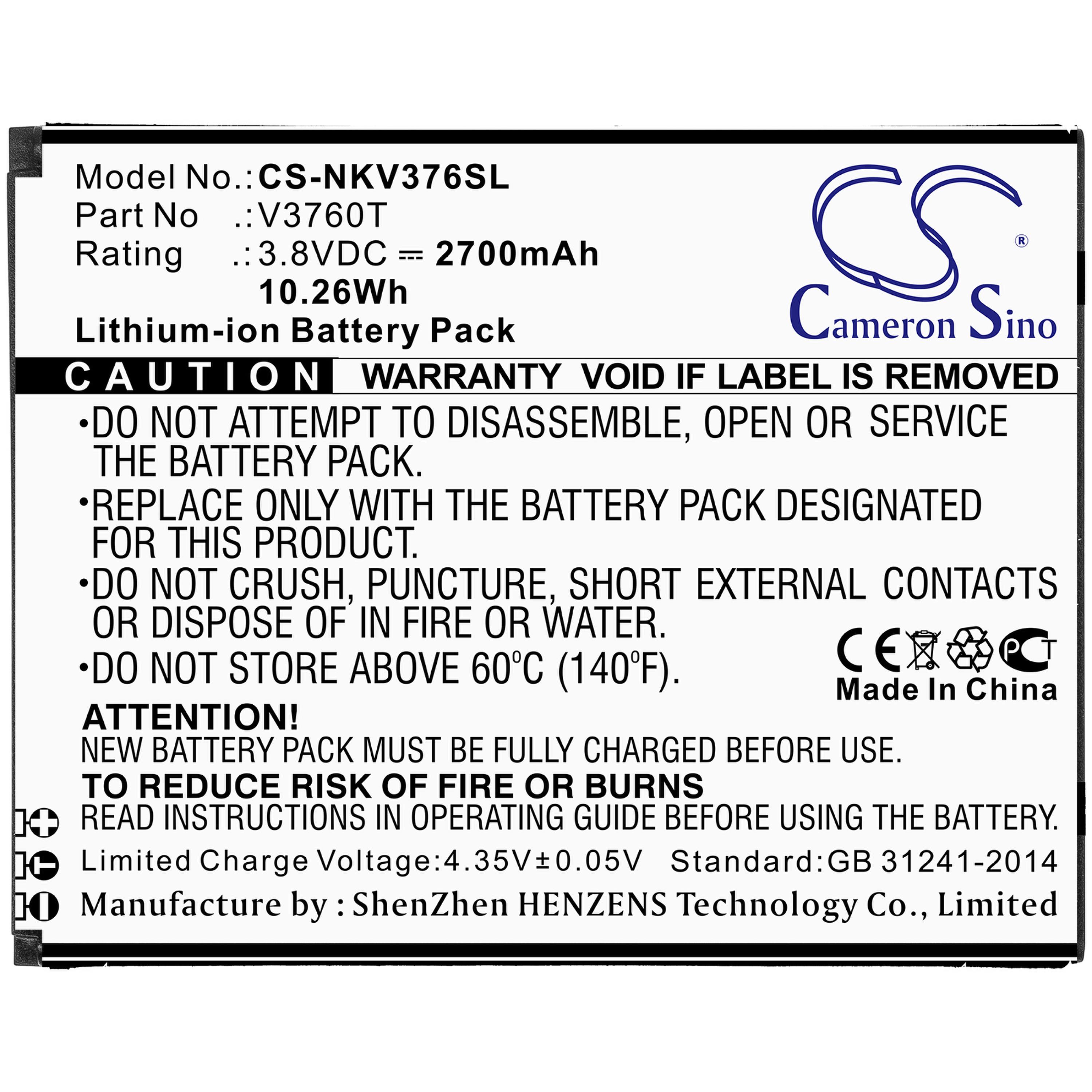 Cameron Sino 2700 mAh for Nokia