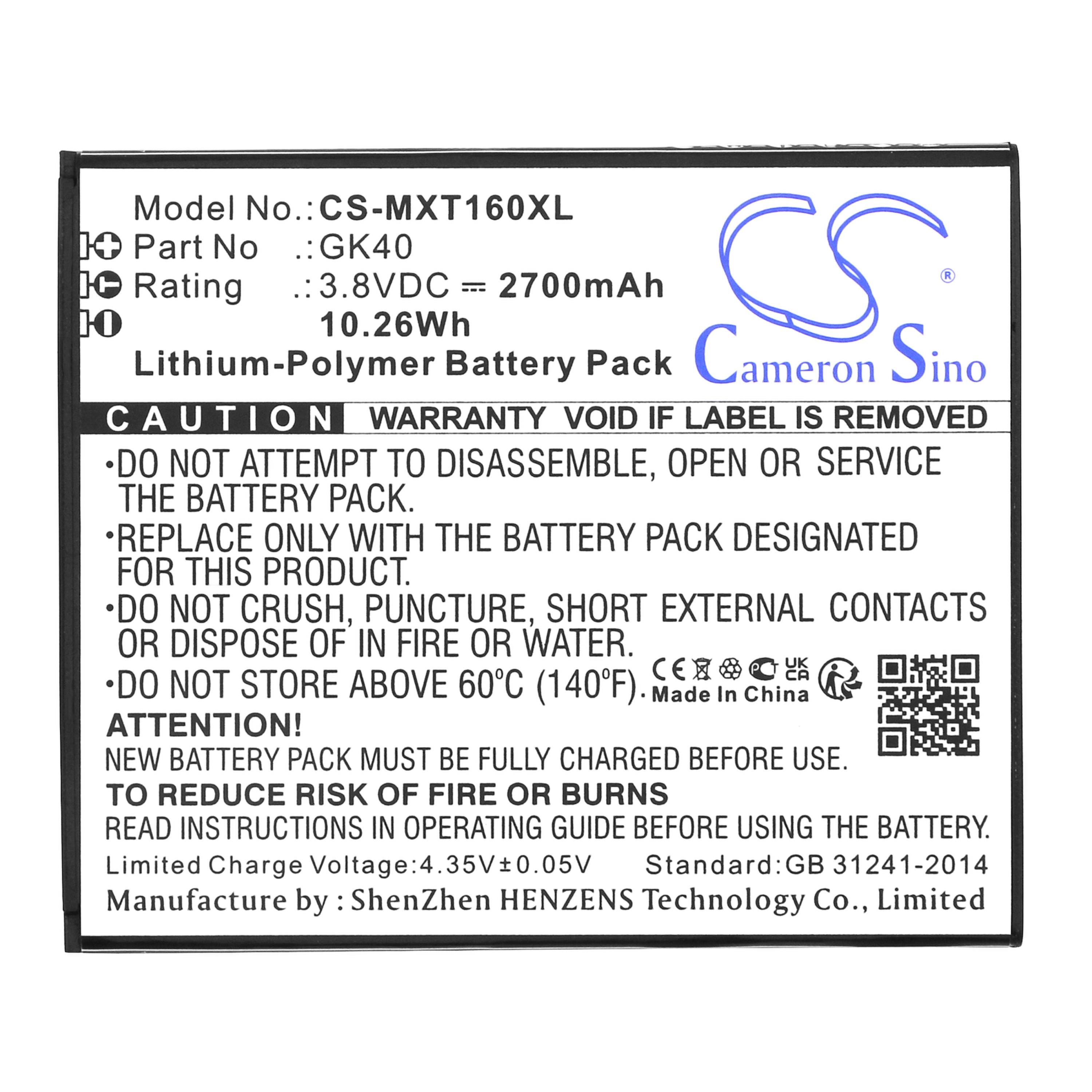 Cameron Sino 2700mAh Battery for Motorola