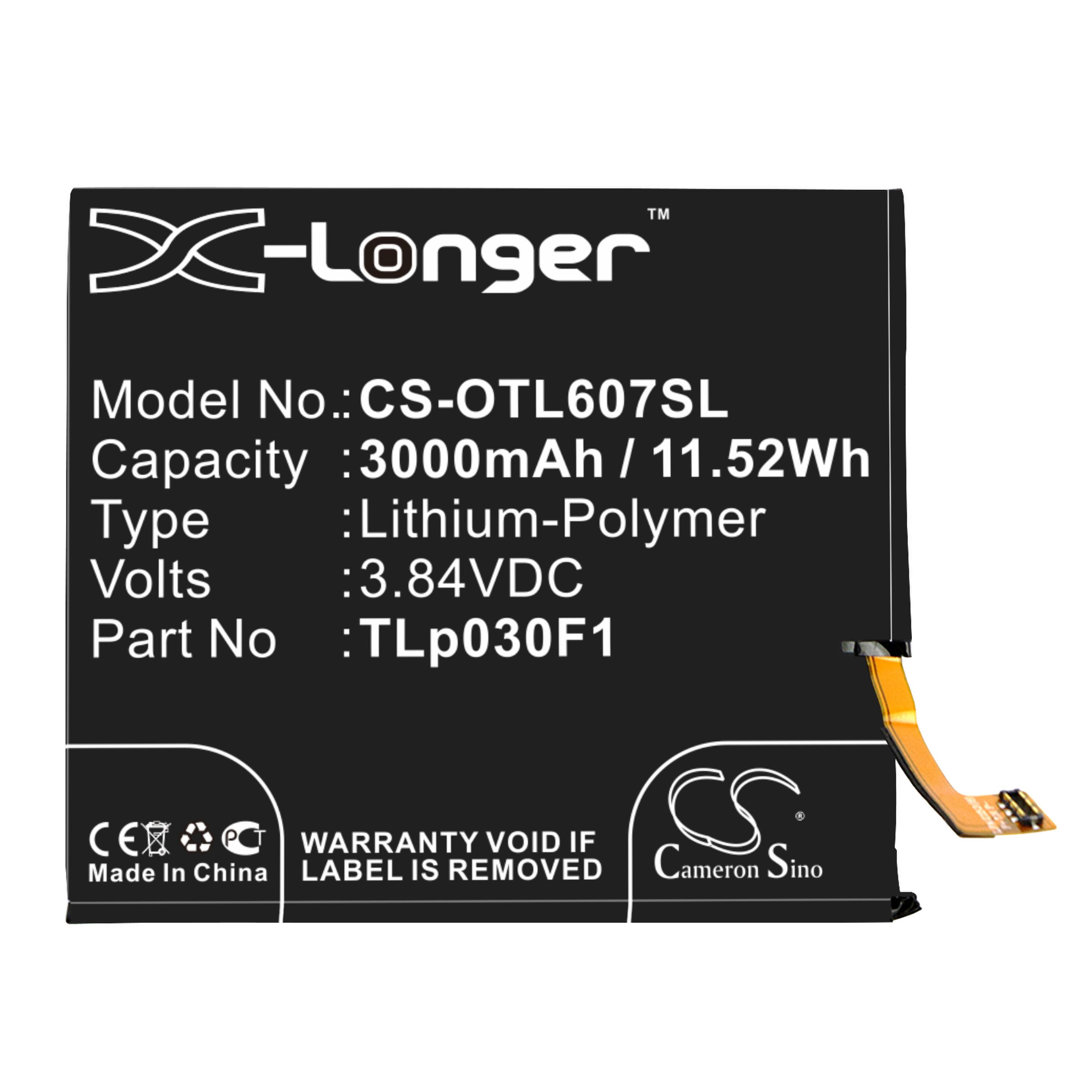 Cameron Sino 3000 mAh for Alcatel