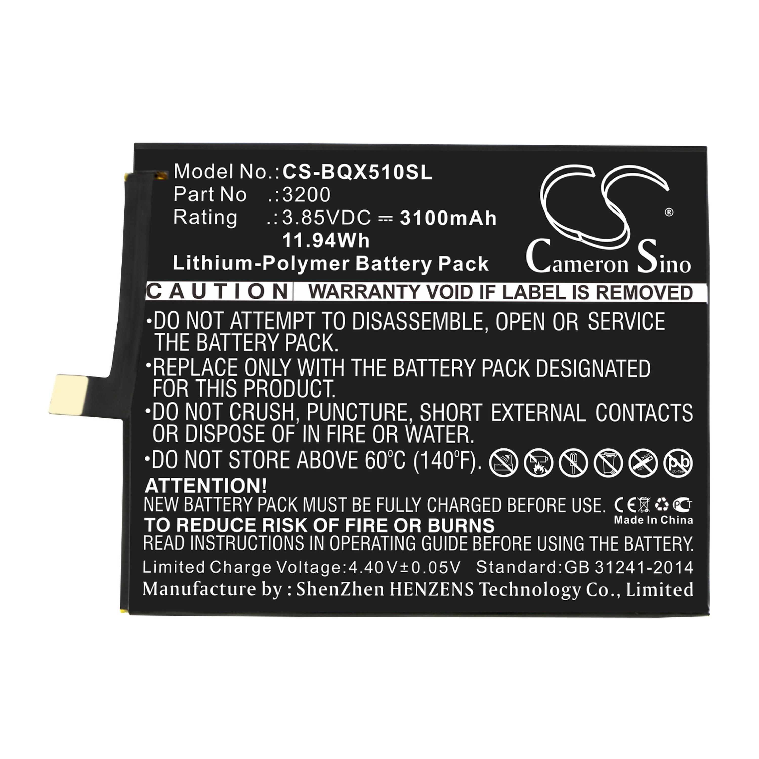 Cameron Sino 3100 mAh for BQ