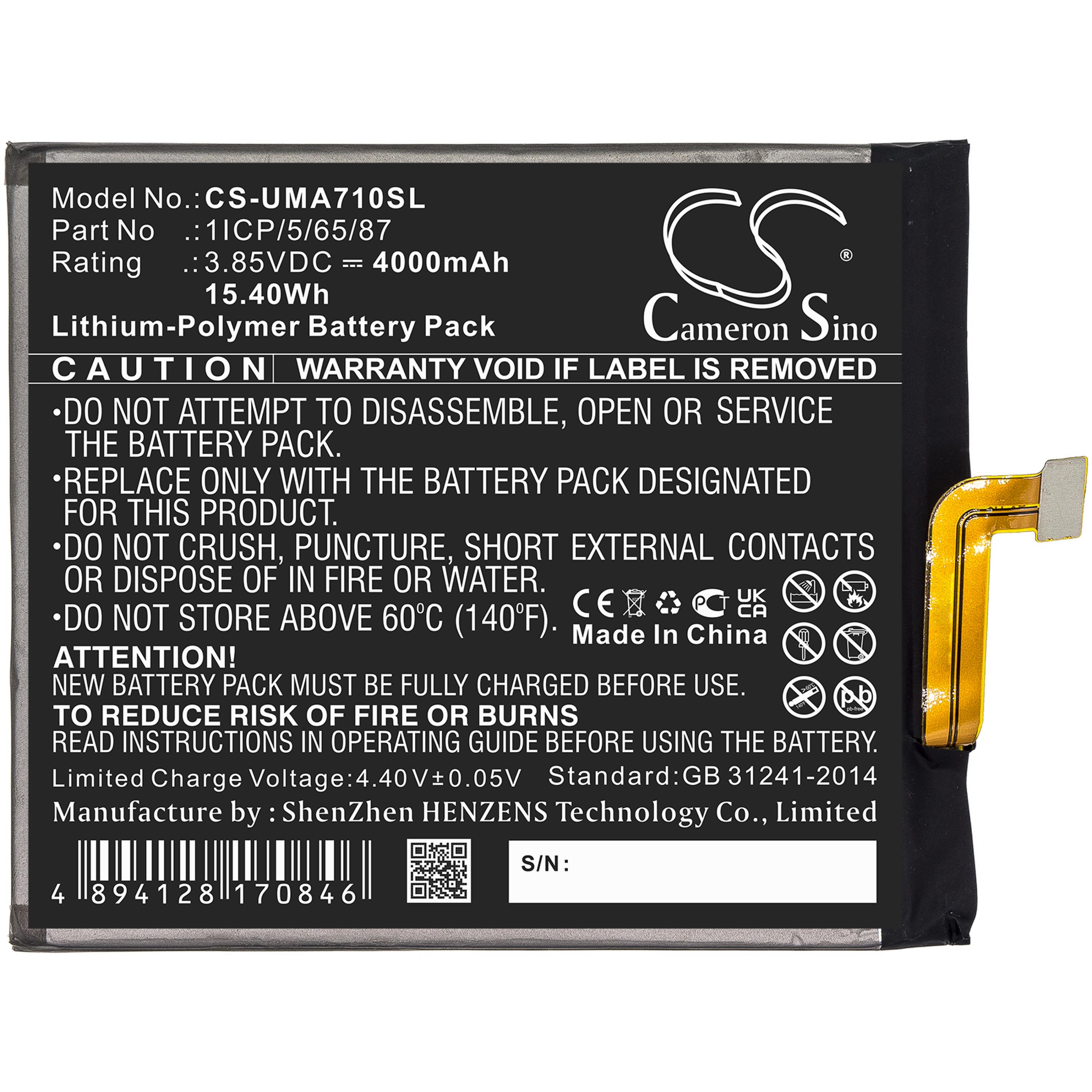 Cameron Sino 4000 mAh for UMI