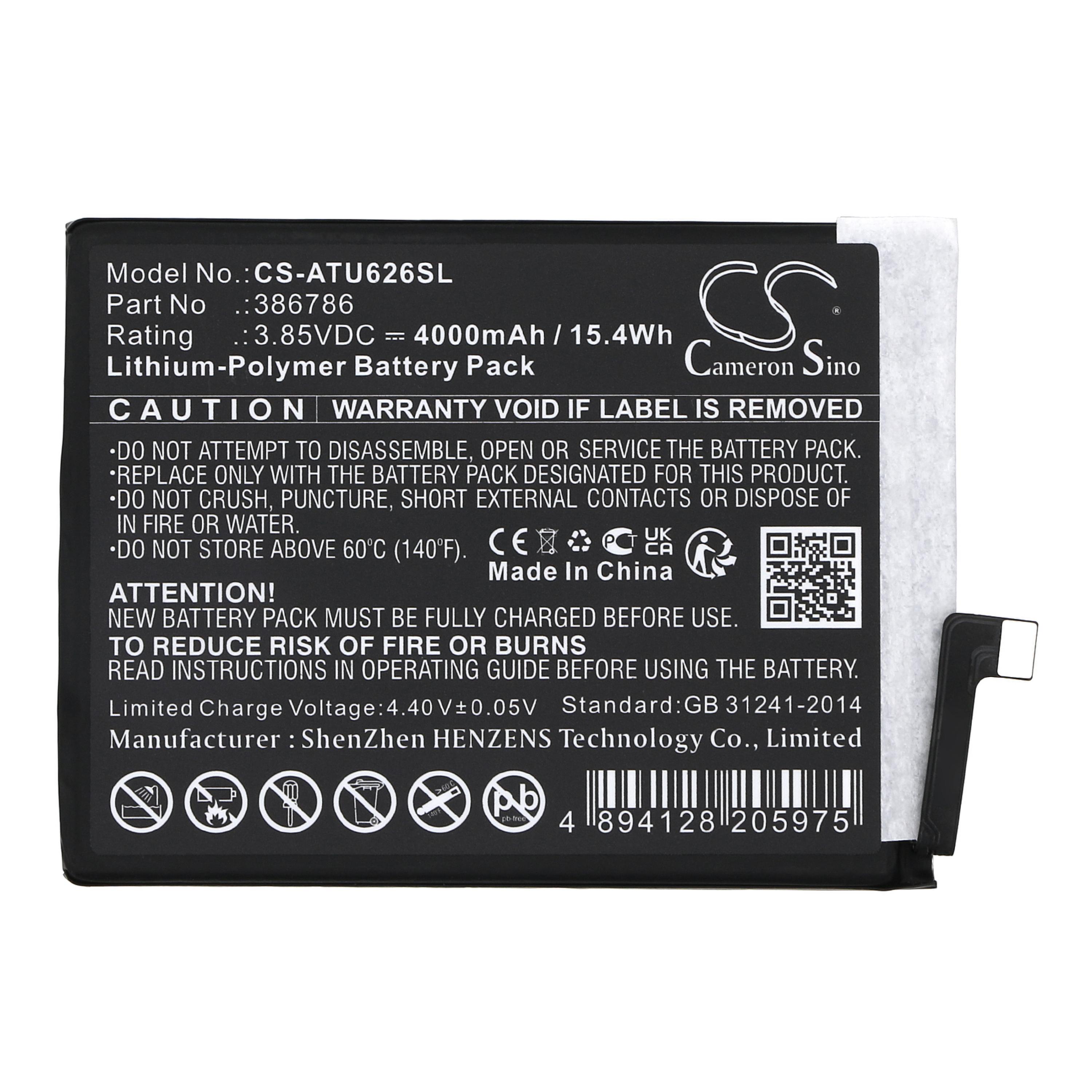 Cameron Sino 4000mAh battery for AT&T