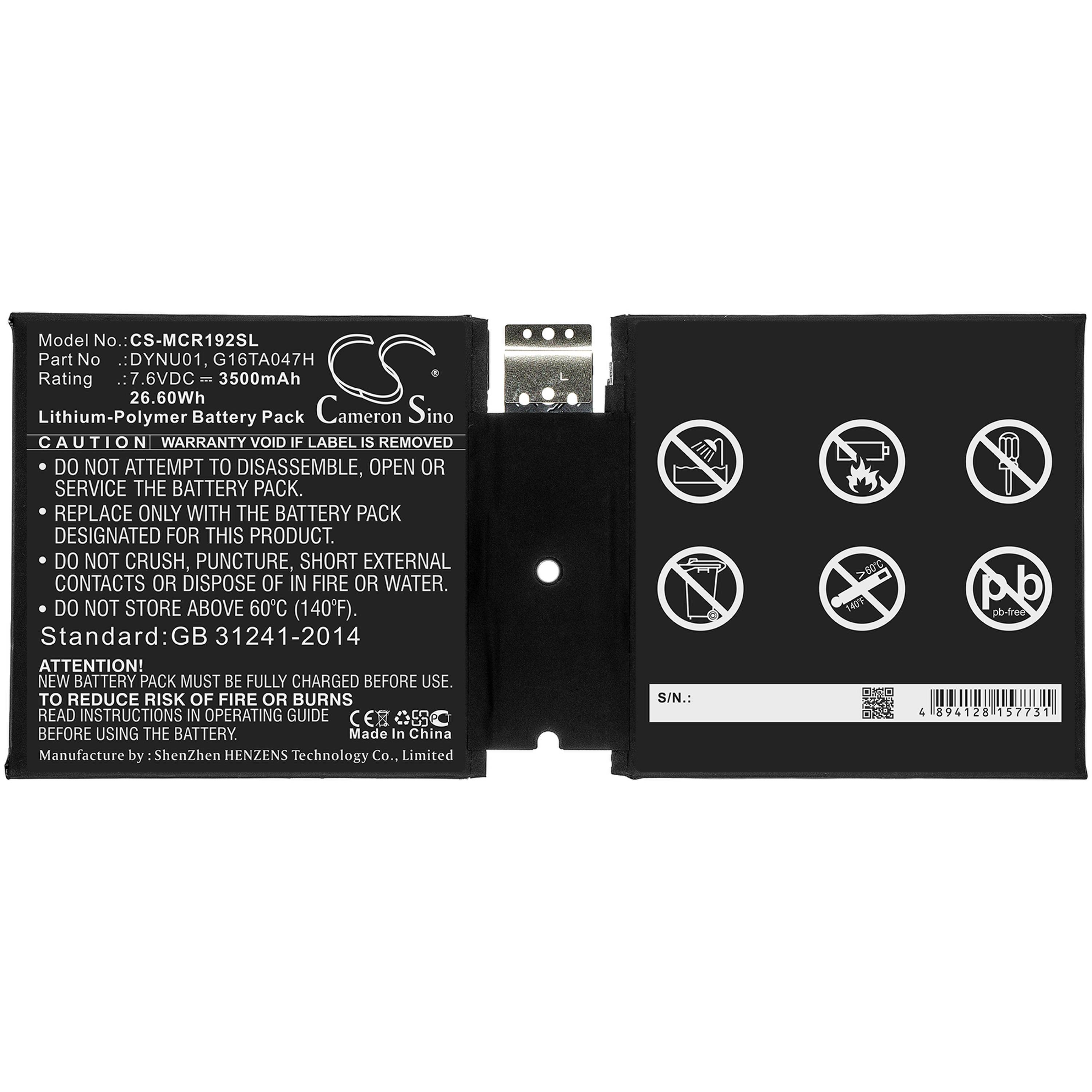 Cameron Sino 3500 mAh for Microsoft