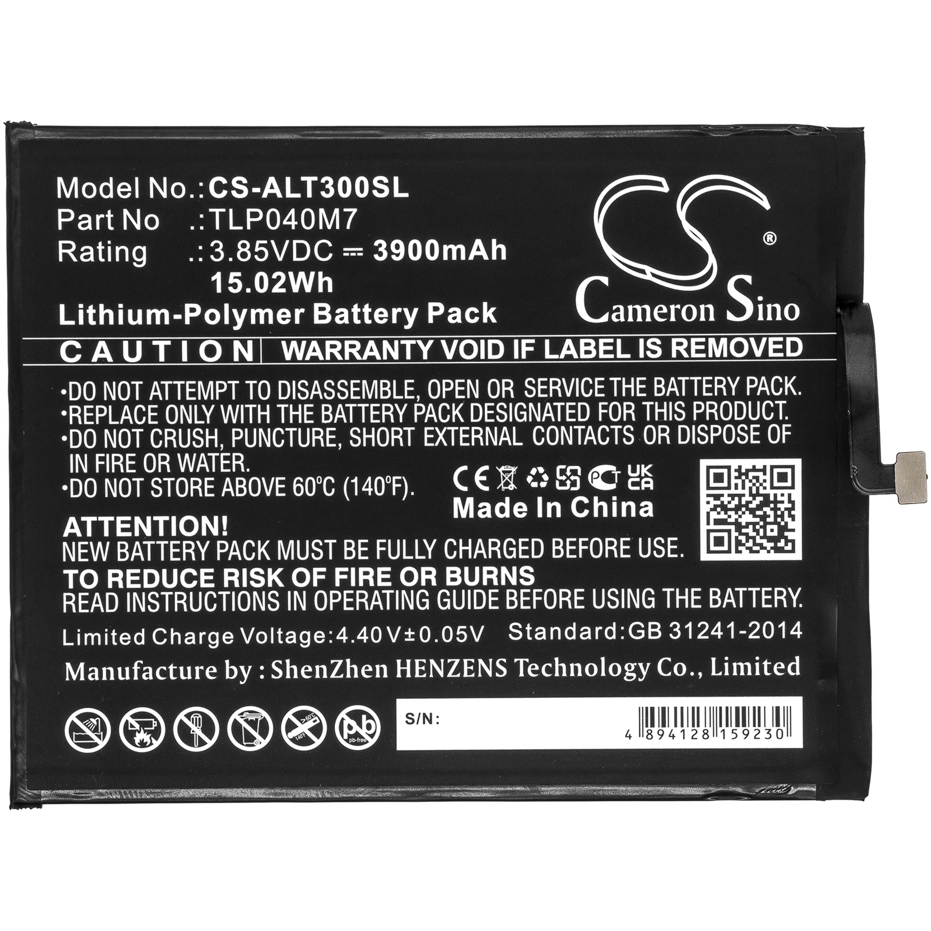 Cameron Sino 3900 mAh for Alcatel