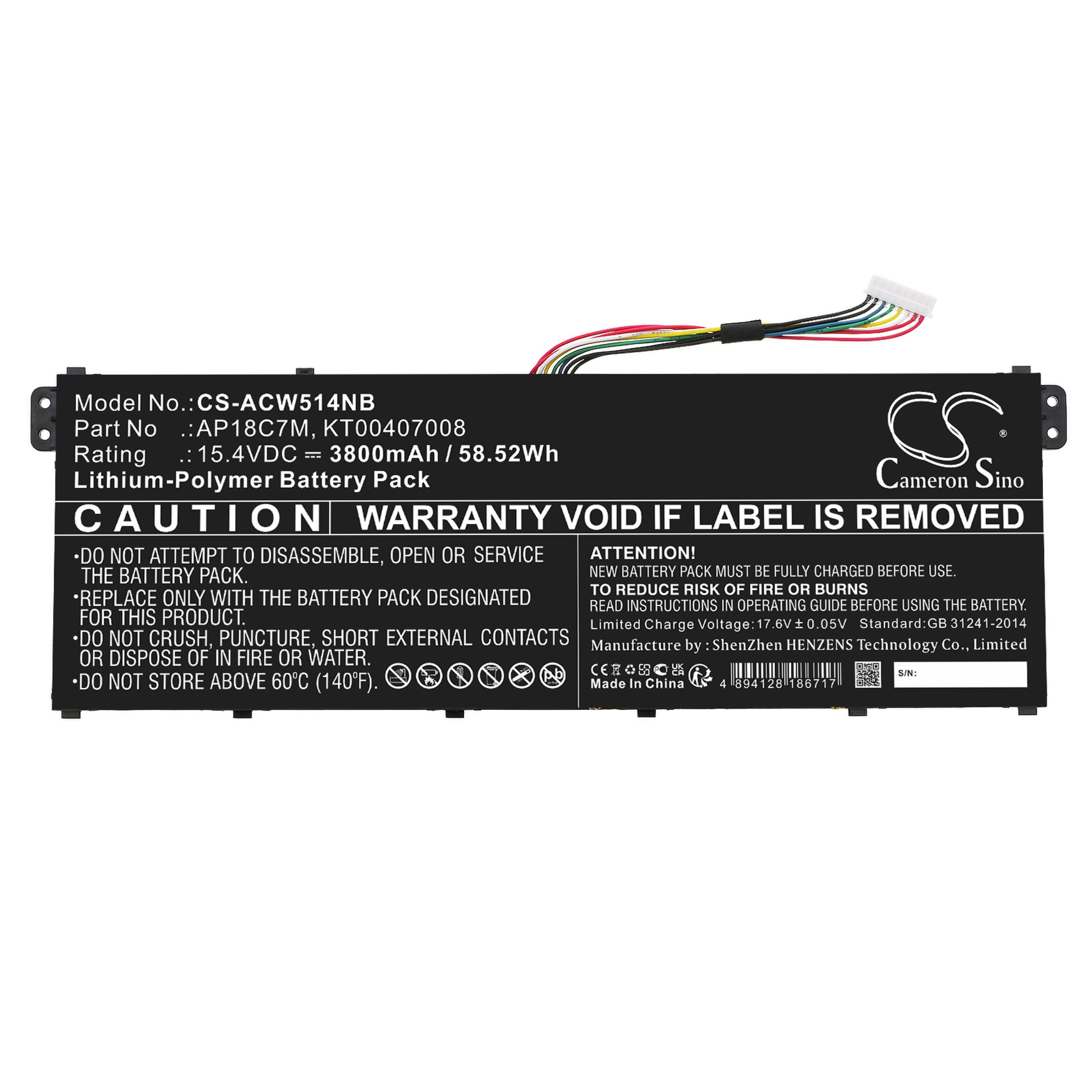 Cameron Sino 3800 mAh for Acer