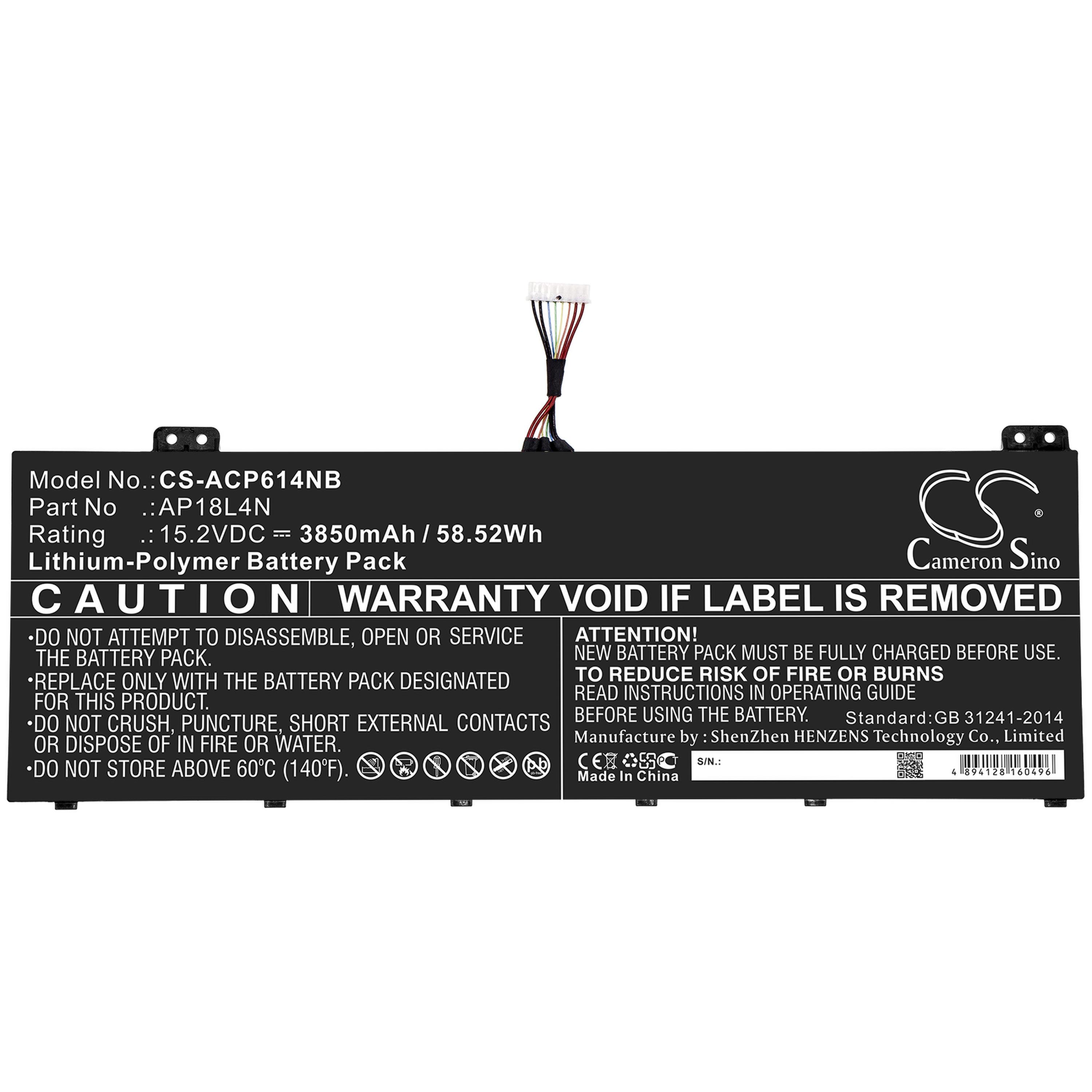 Cameron Sino 3850 mAh for Acer