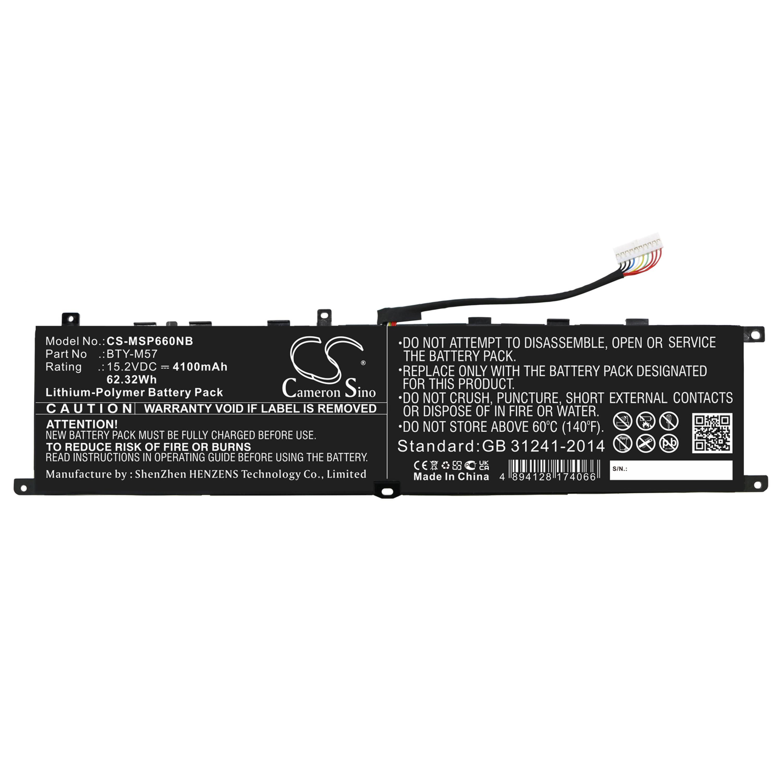 Cameron Sino 4100 mAh for MSI