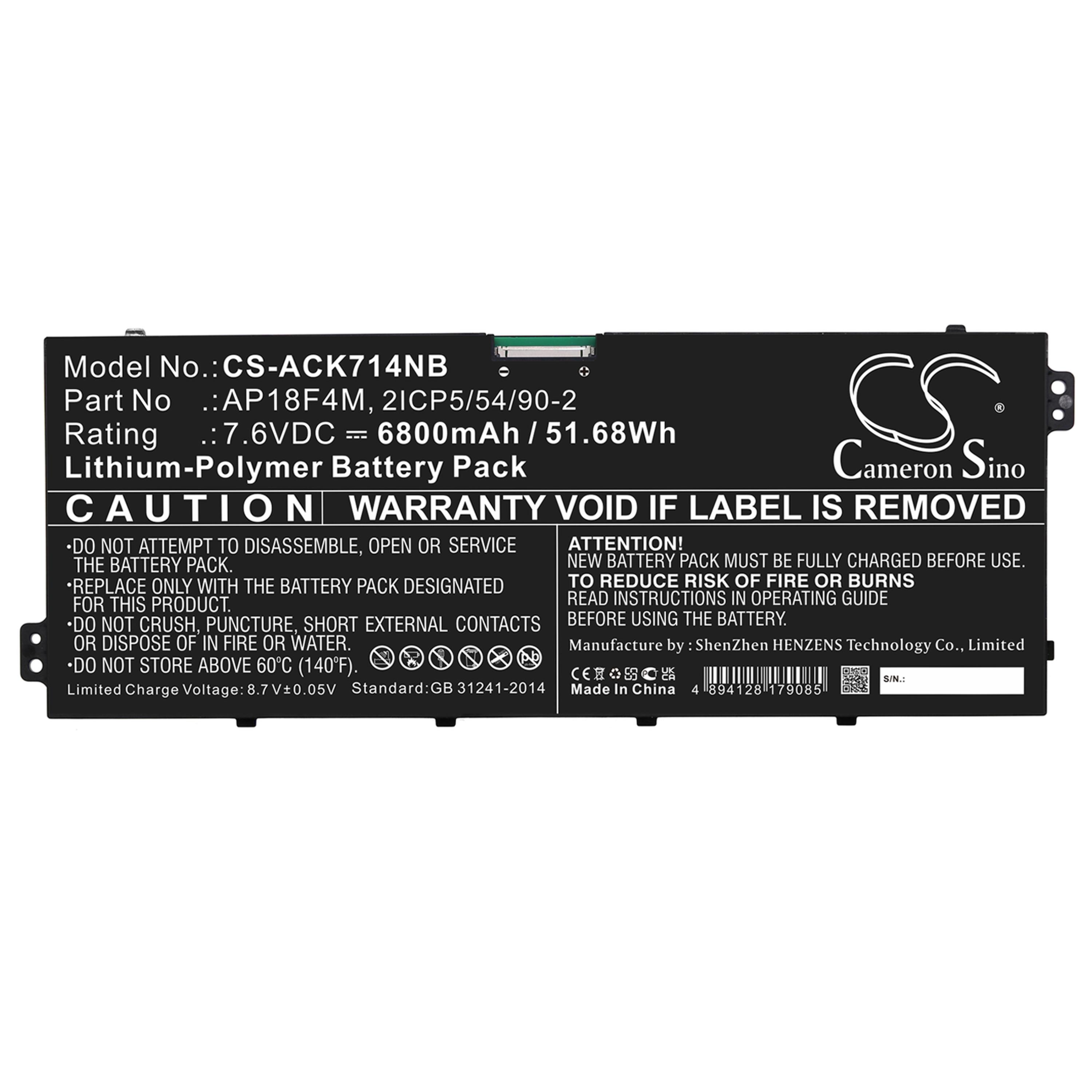 Cameron Sino 6800 mAh for Acer