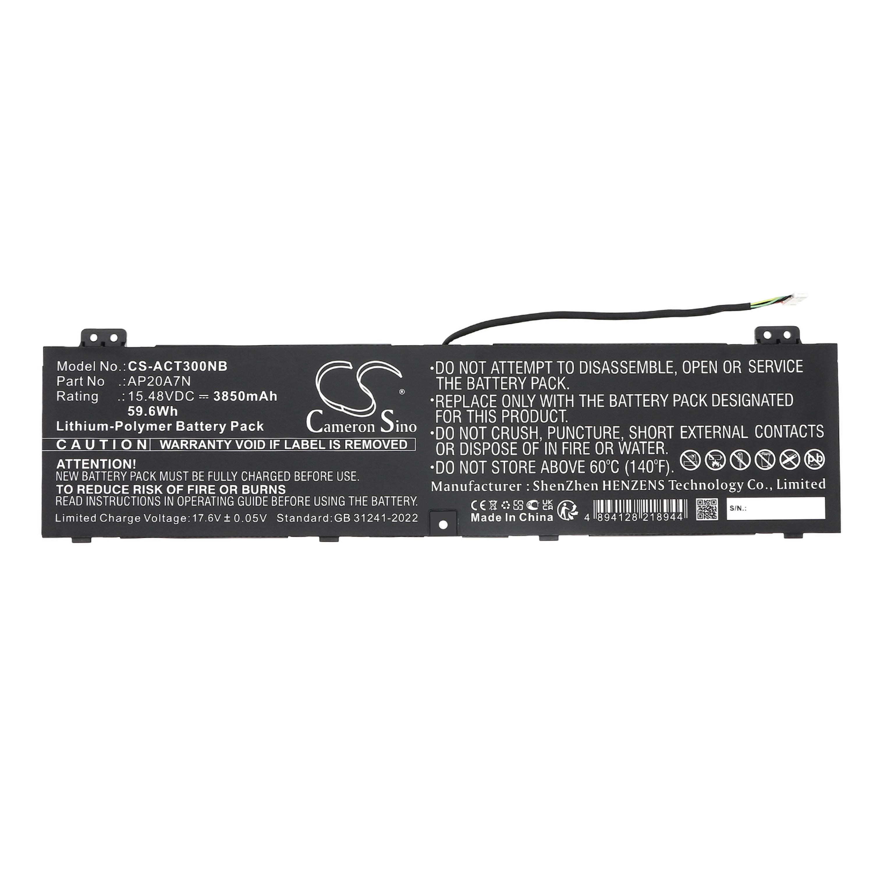 Cameron Sino Replacement Battery for Acer