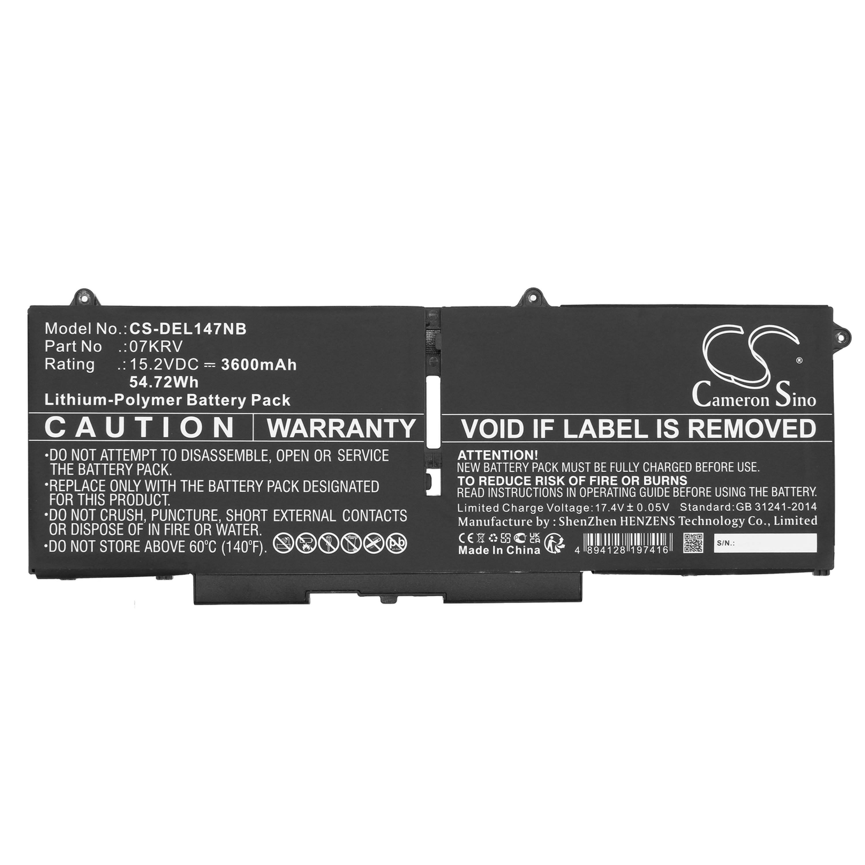 Cameron Sino Replacement Battery for DELL