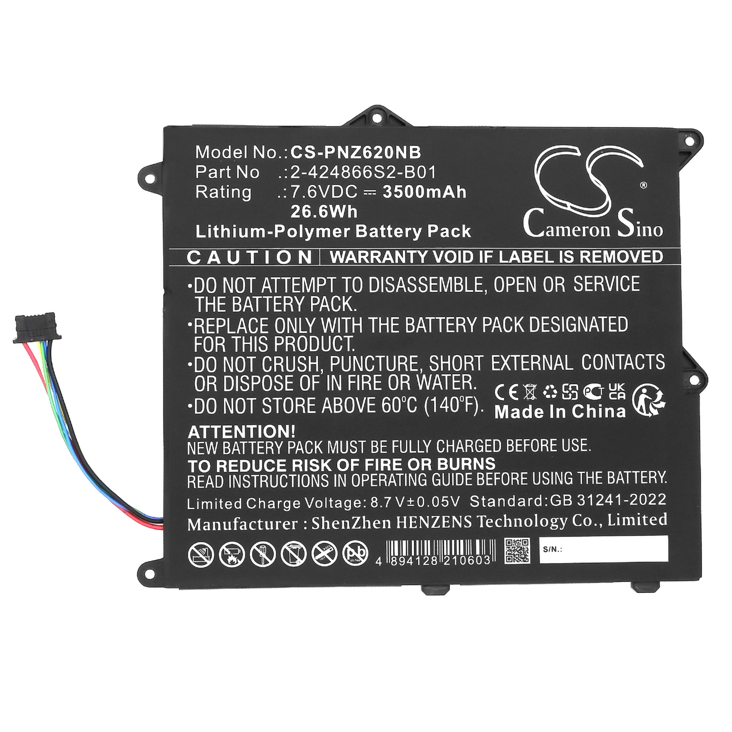 Cameron Sino Replacement Battery for Panasonic