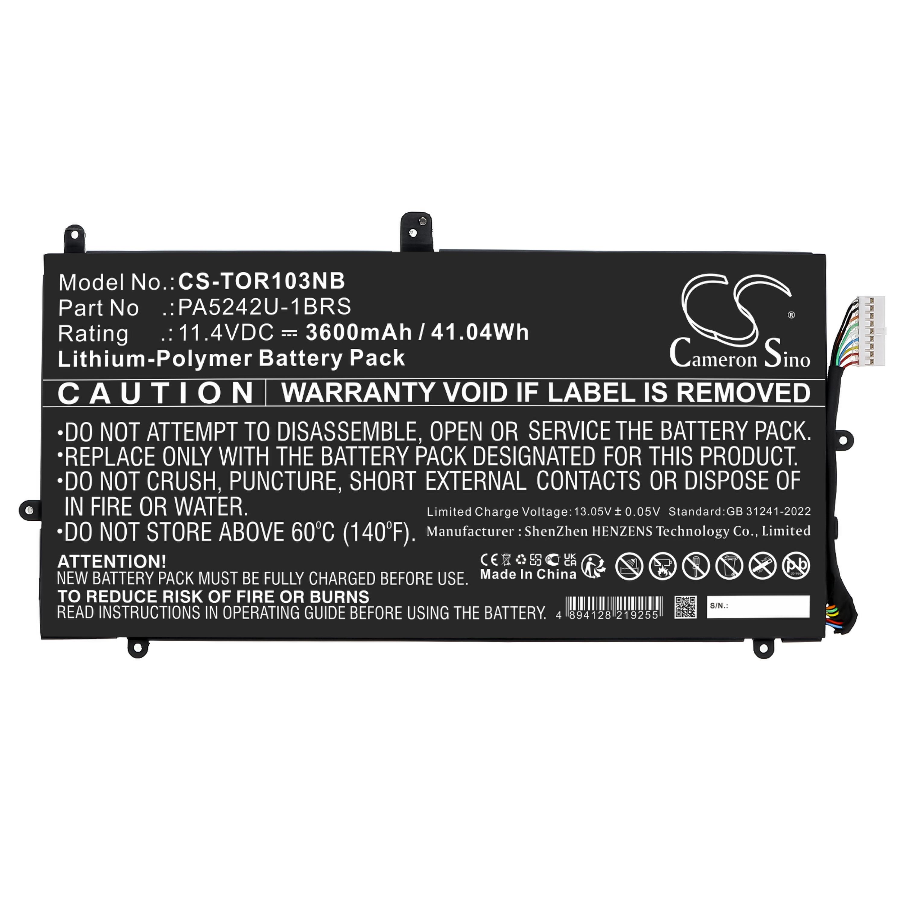 Cameron Sino Replacement Battery for Toshiba