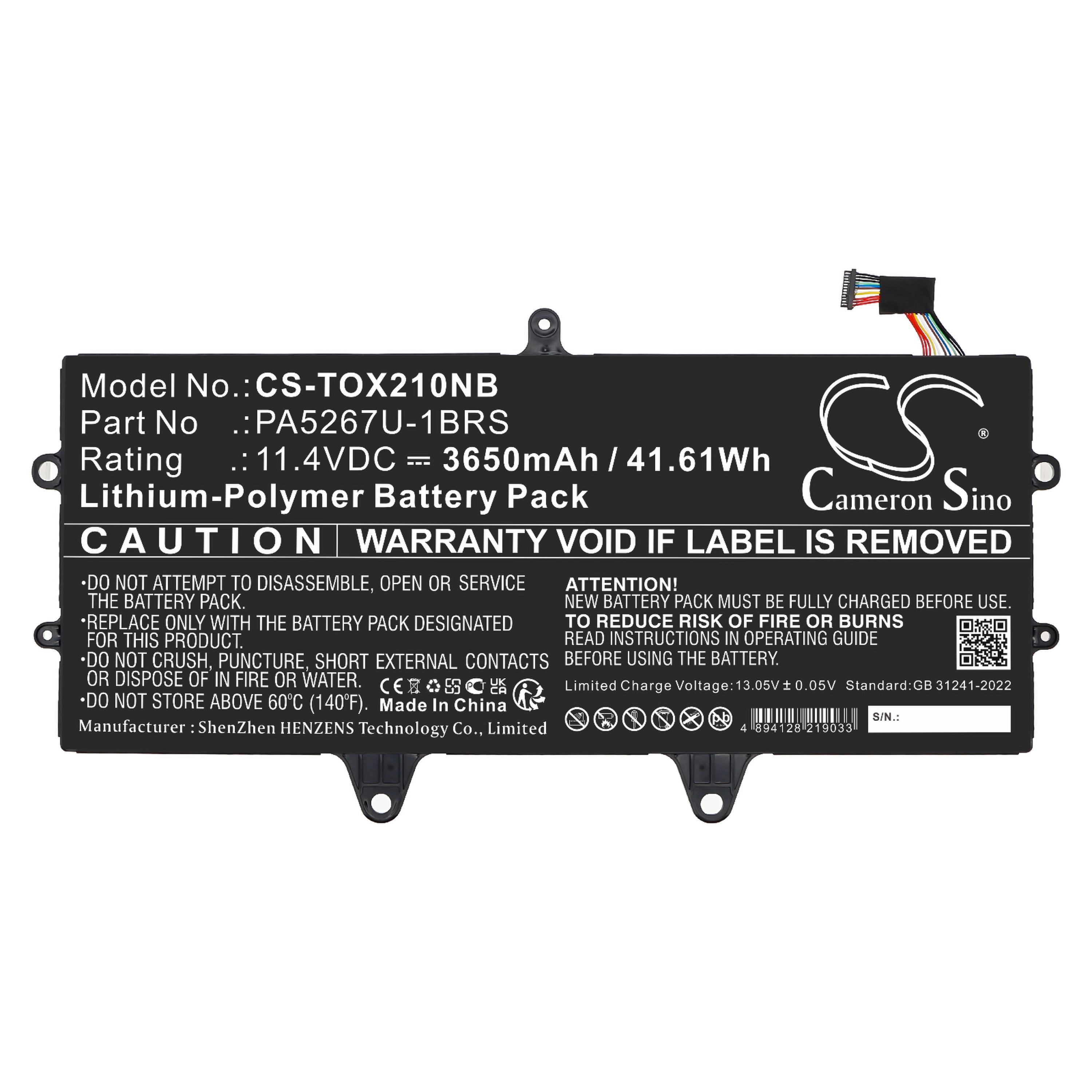 Cameron Sino Replacement Battery for Toshiba
