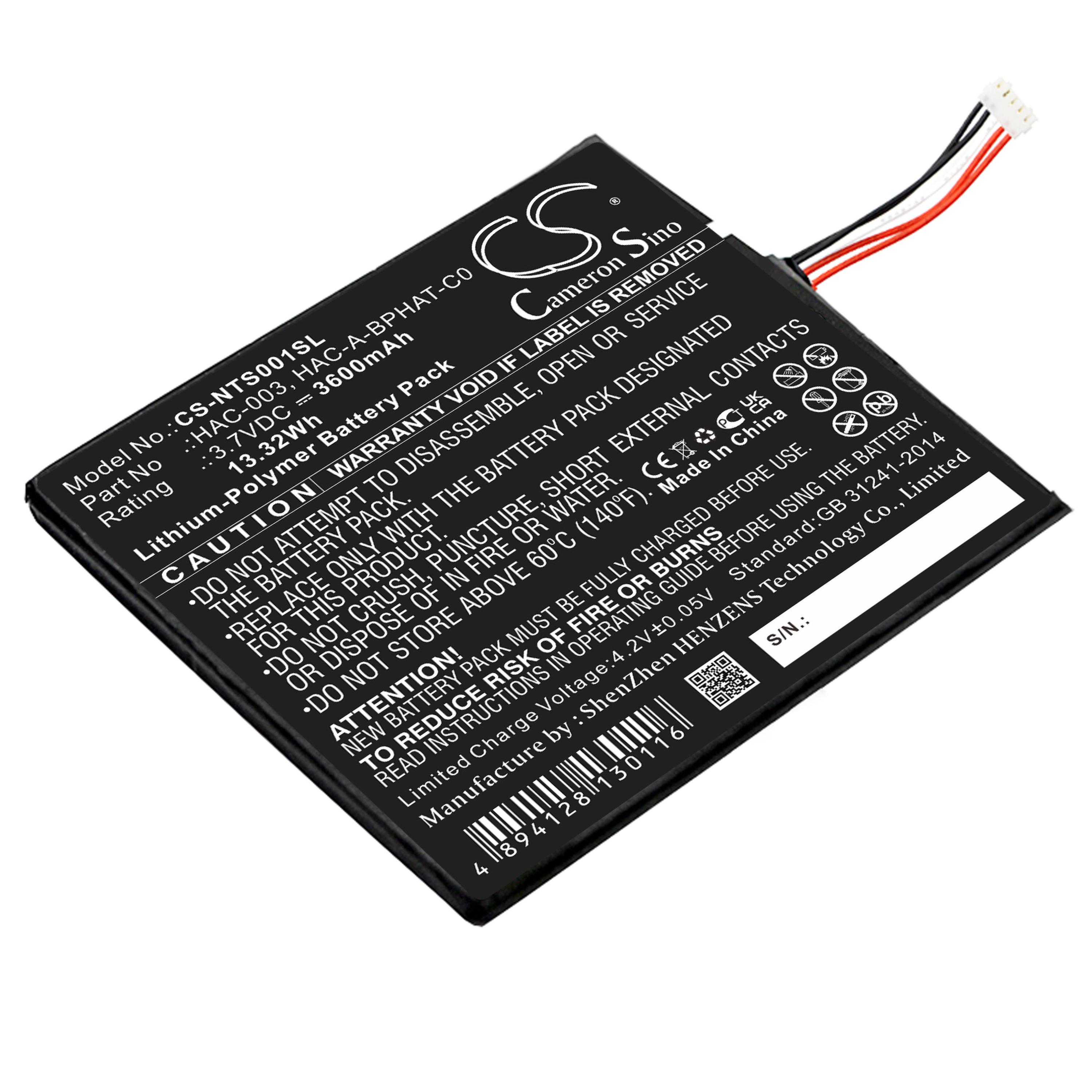 Cameron Sino 3600 mAh for Nintendo