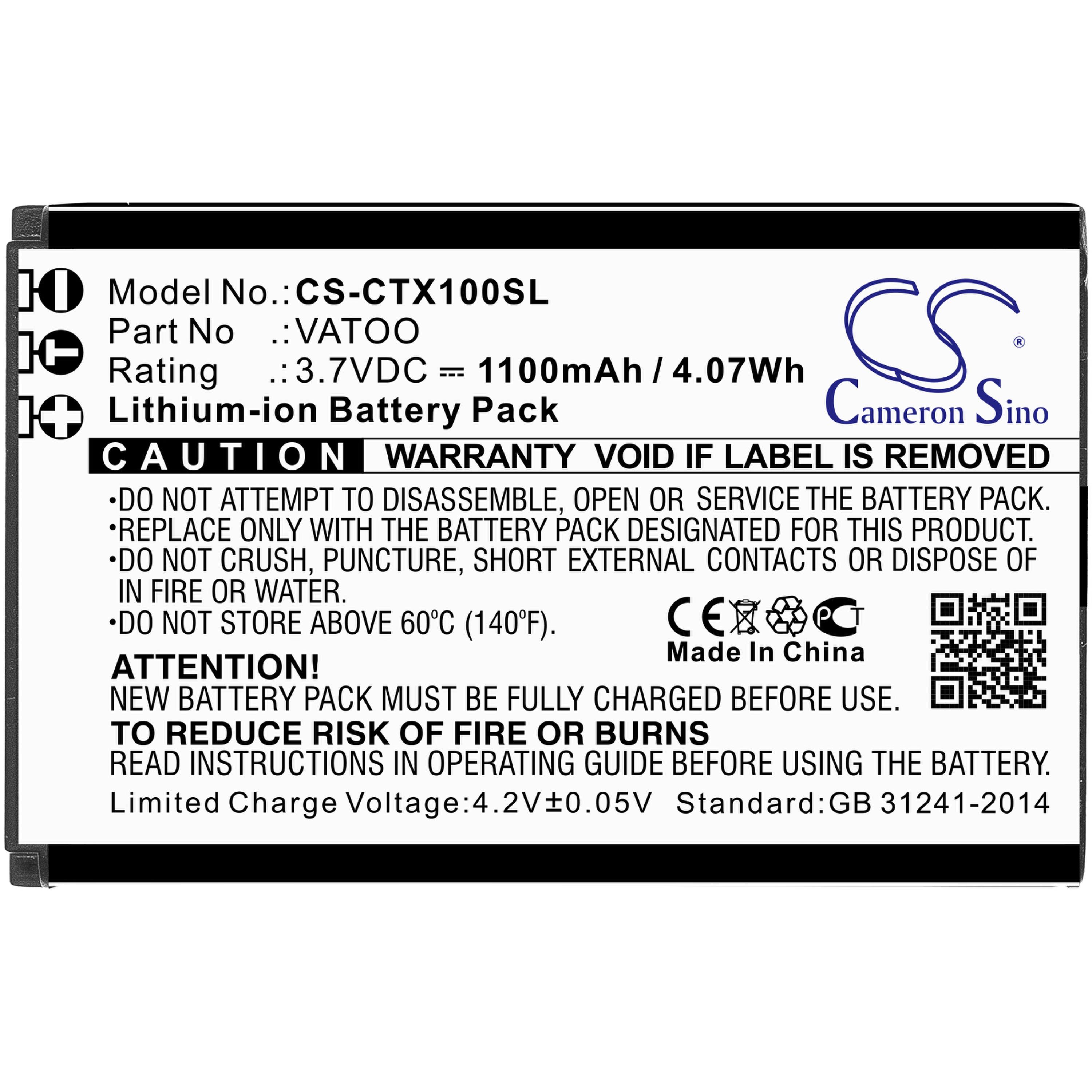 Cameron Sino 1100 mAh for Contacta