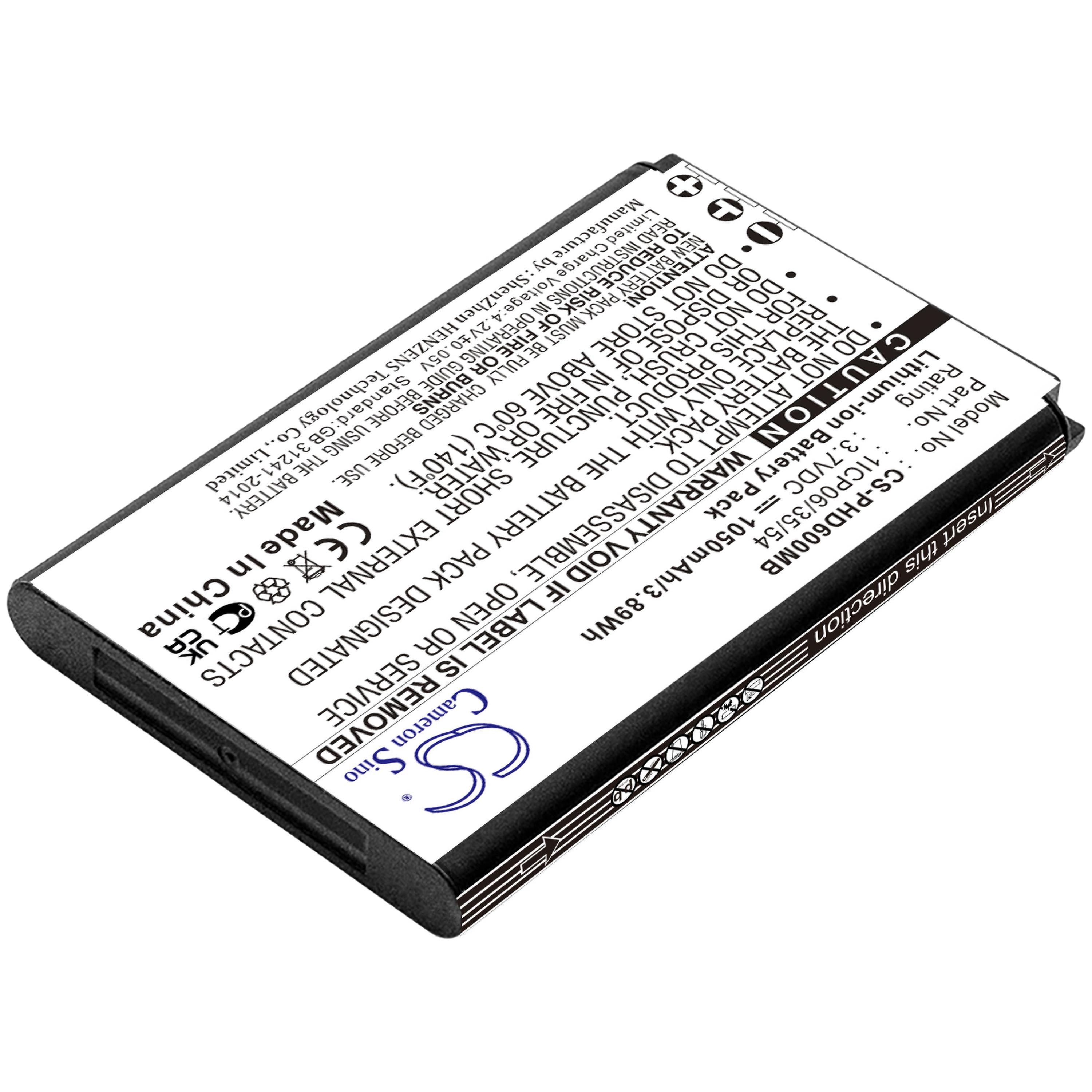 Cameron Sino 1050mAh Battery for Philips